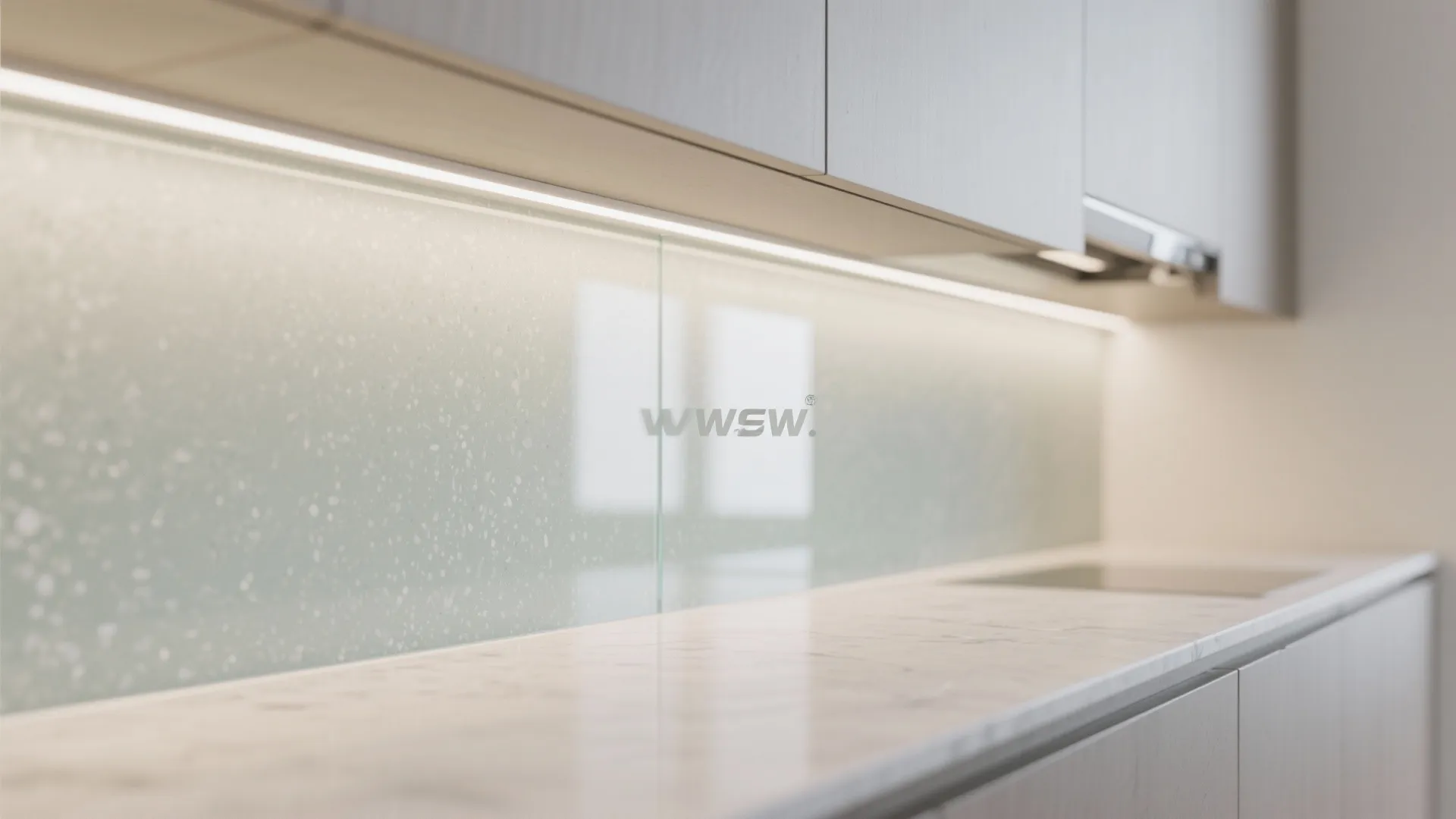 Glass Backsplash for Light and Depth