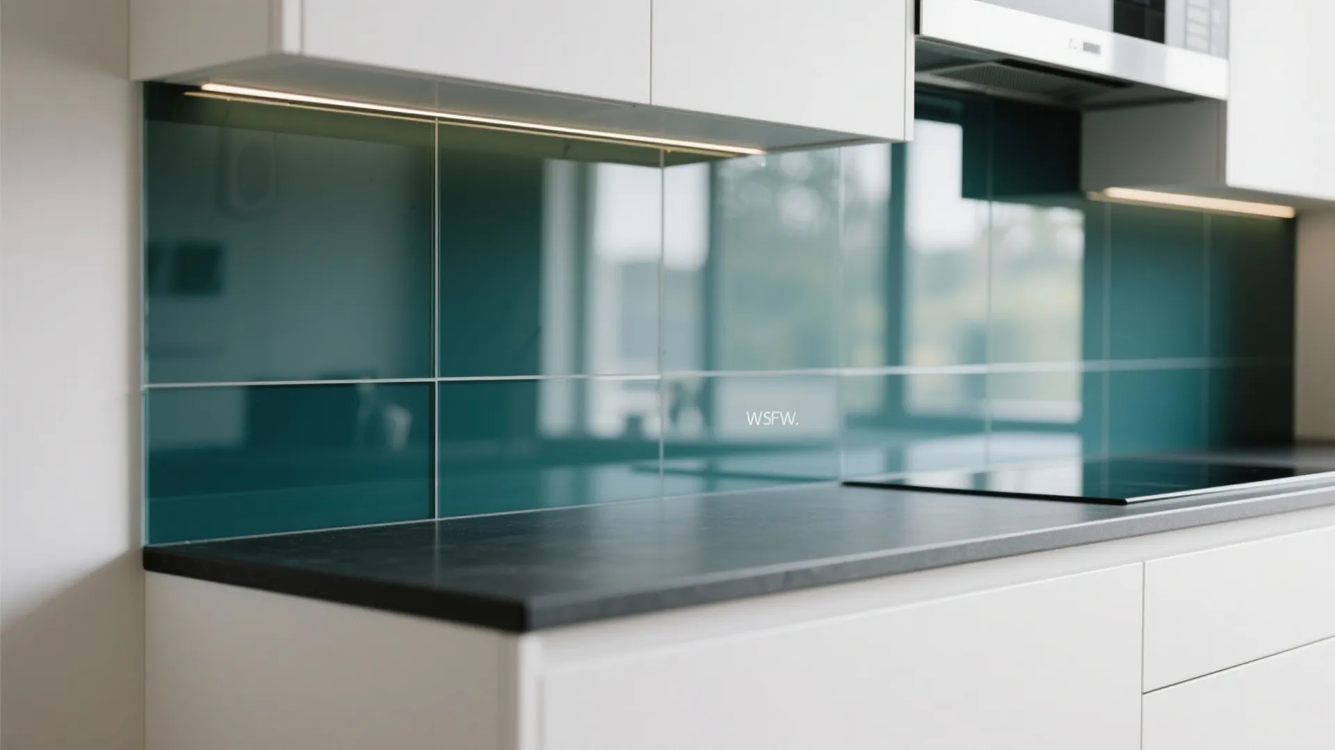 Glass Backsplash for Light and Depth