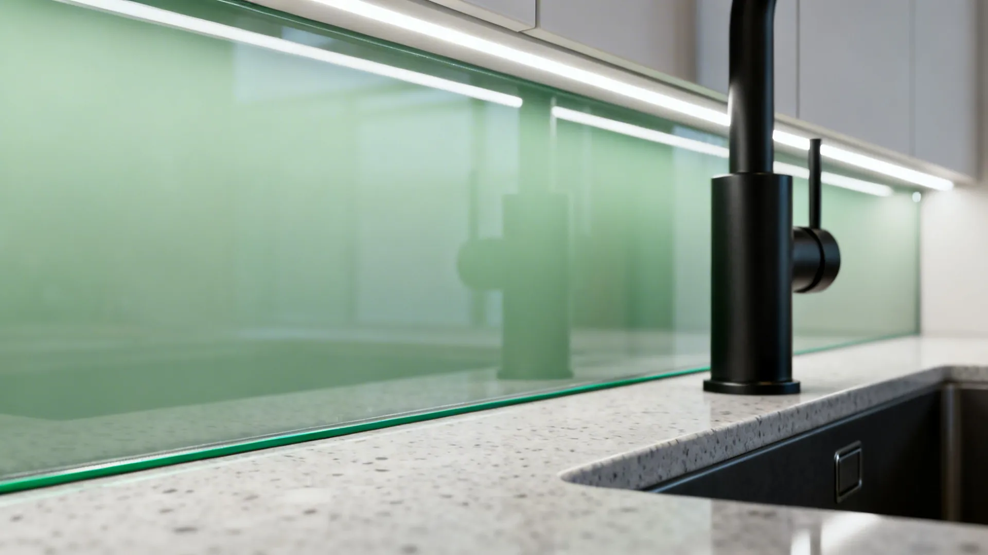 Glass Backsplashes for Airy Light