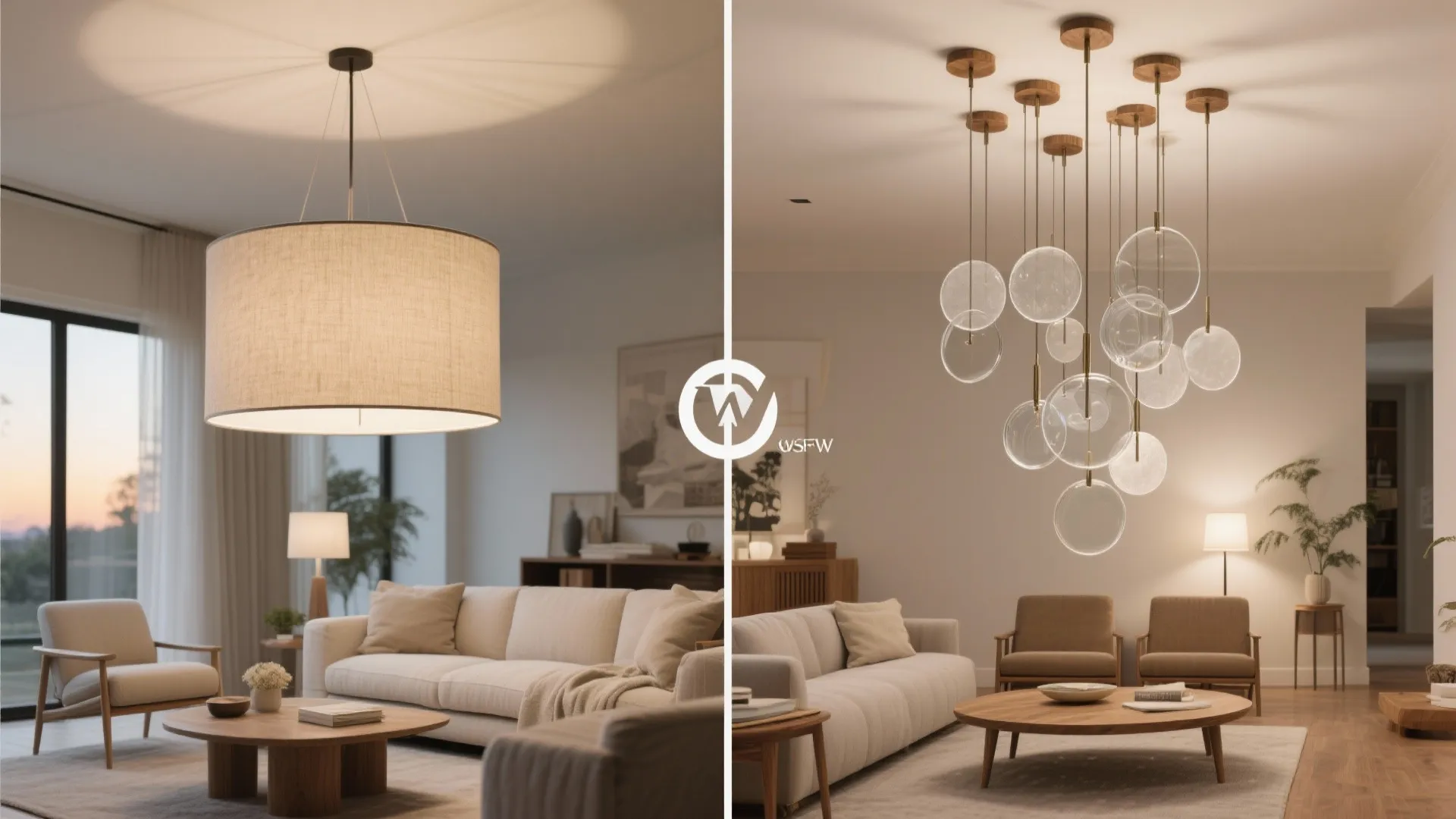 Minimalist glass disc chandelier for airy elegance