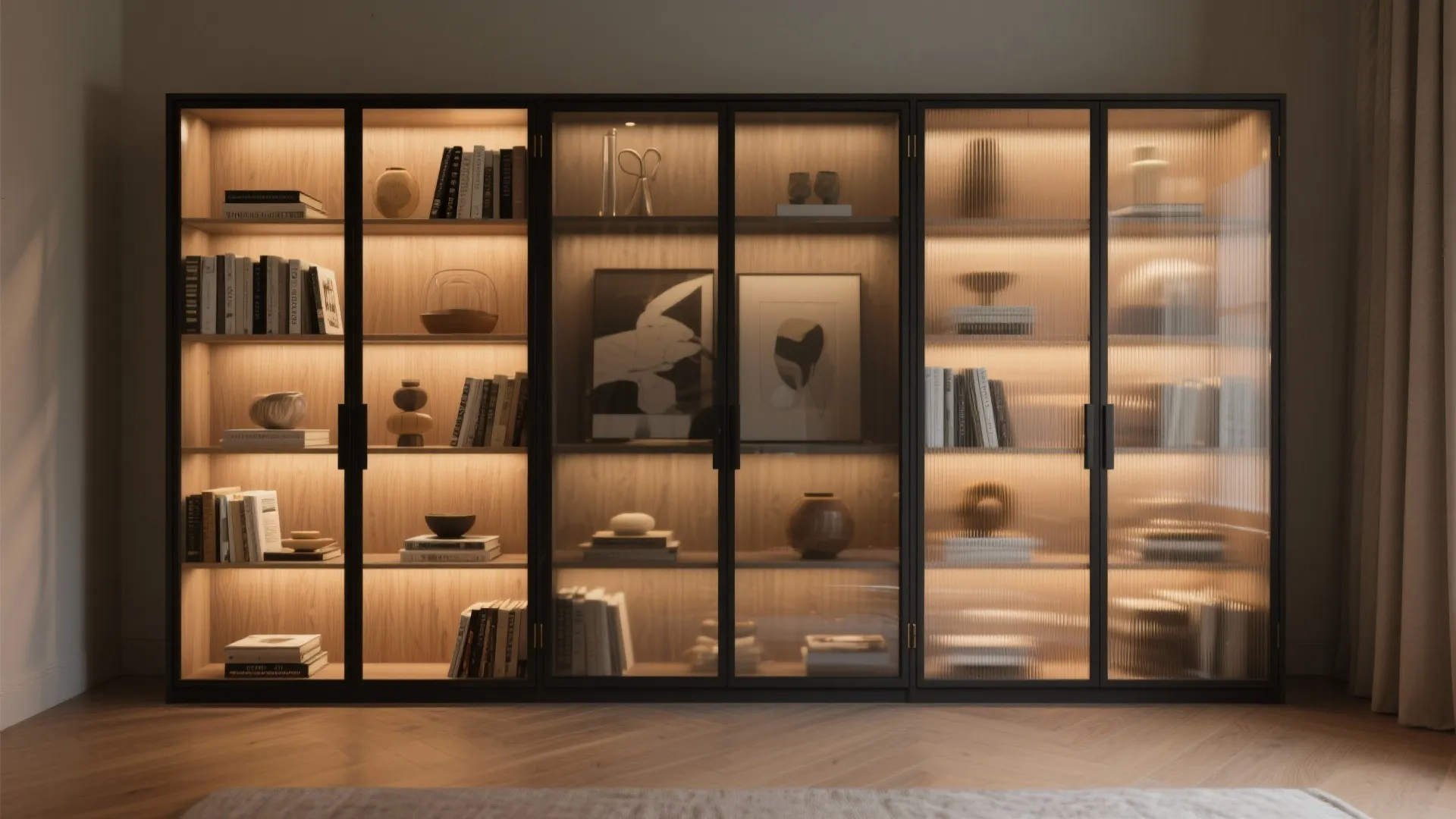 Glass-Front Almirah for Display and Depth