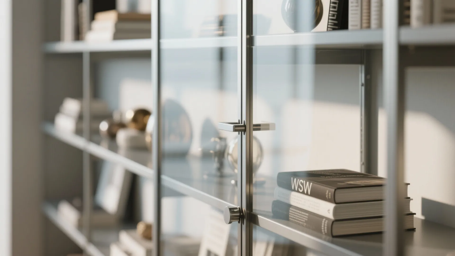 4. Glass-fronted display shelves for a lighter feel