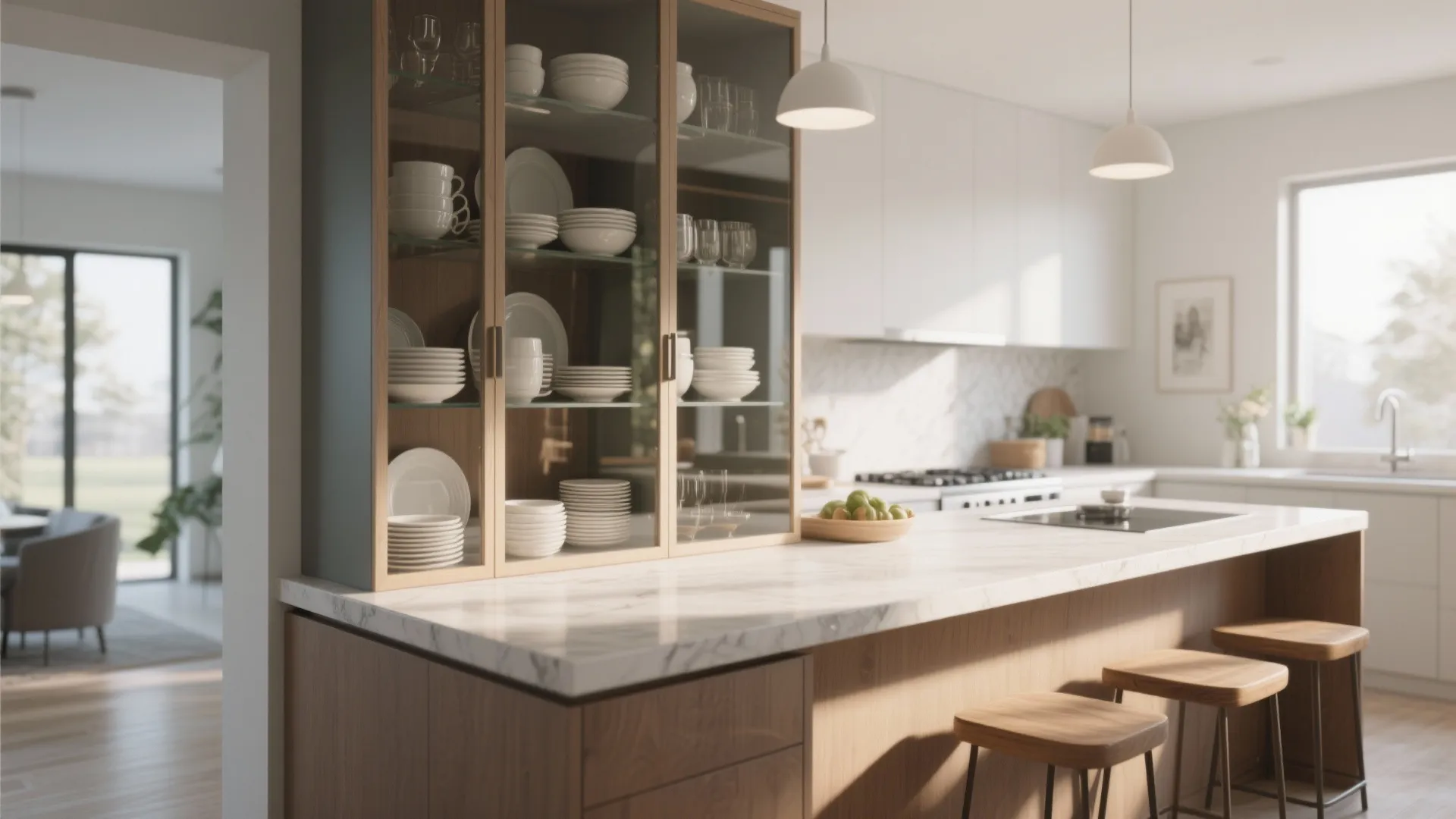 5. Display Cabinet with Glass Doors