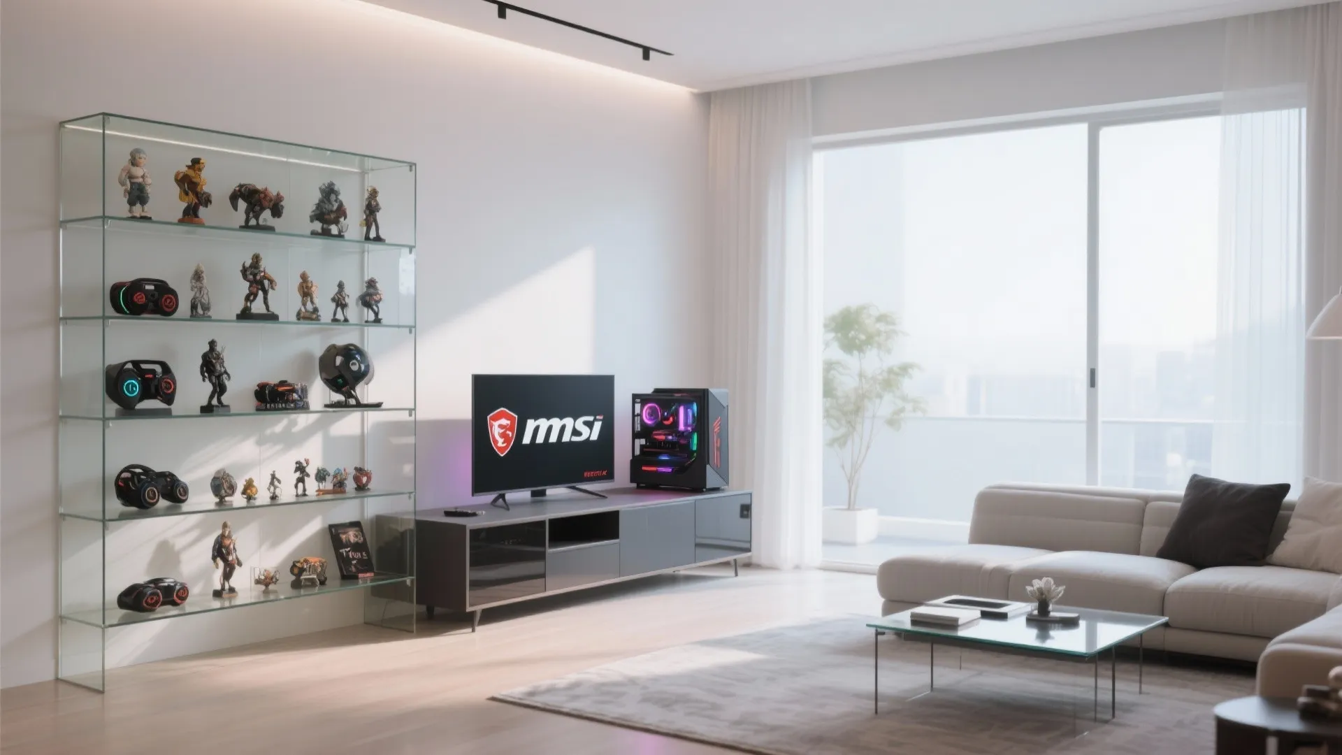 Glass display shelving