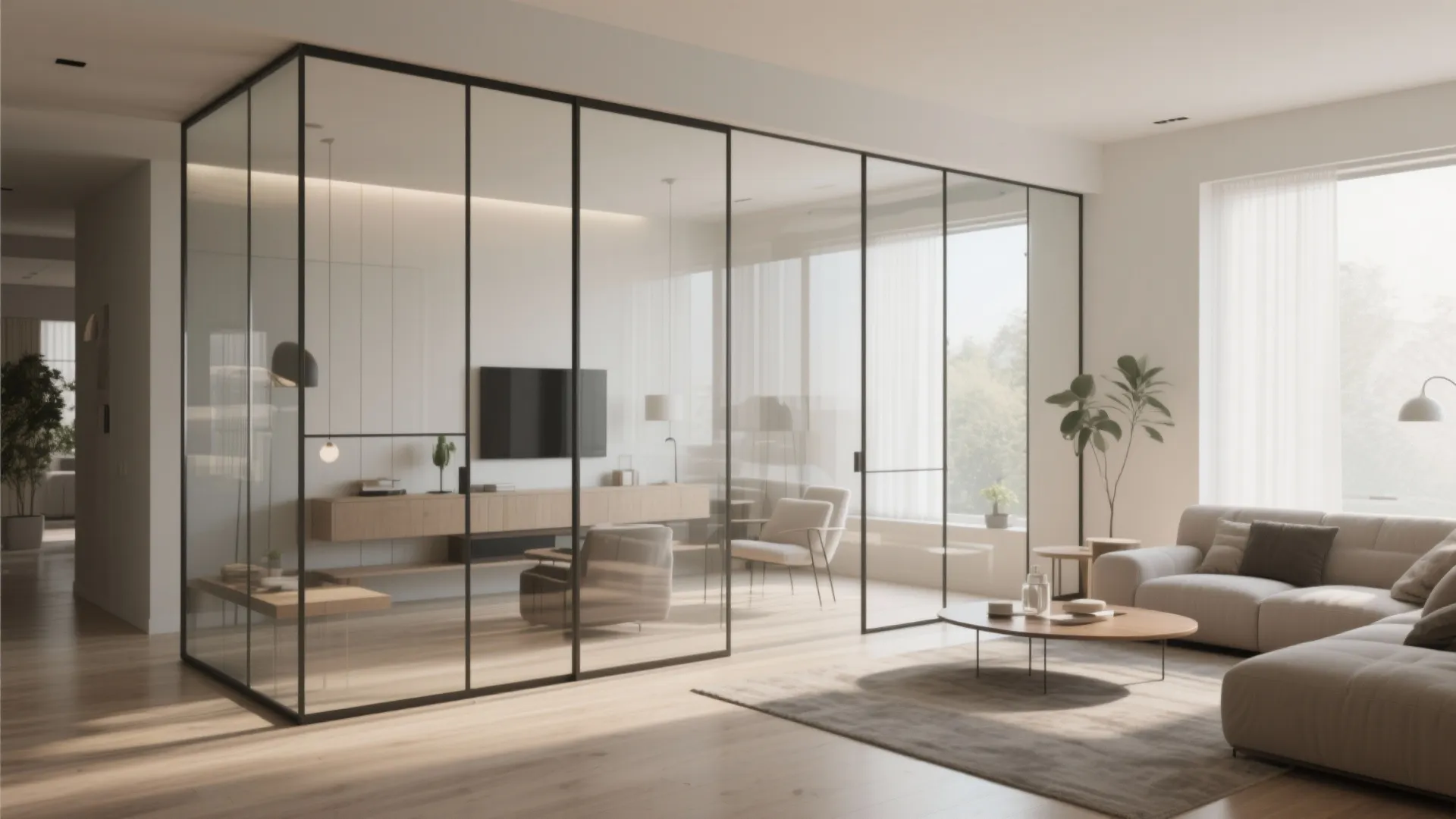 7. Glass Room Dividers