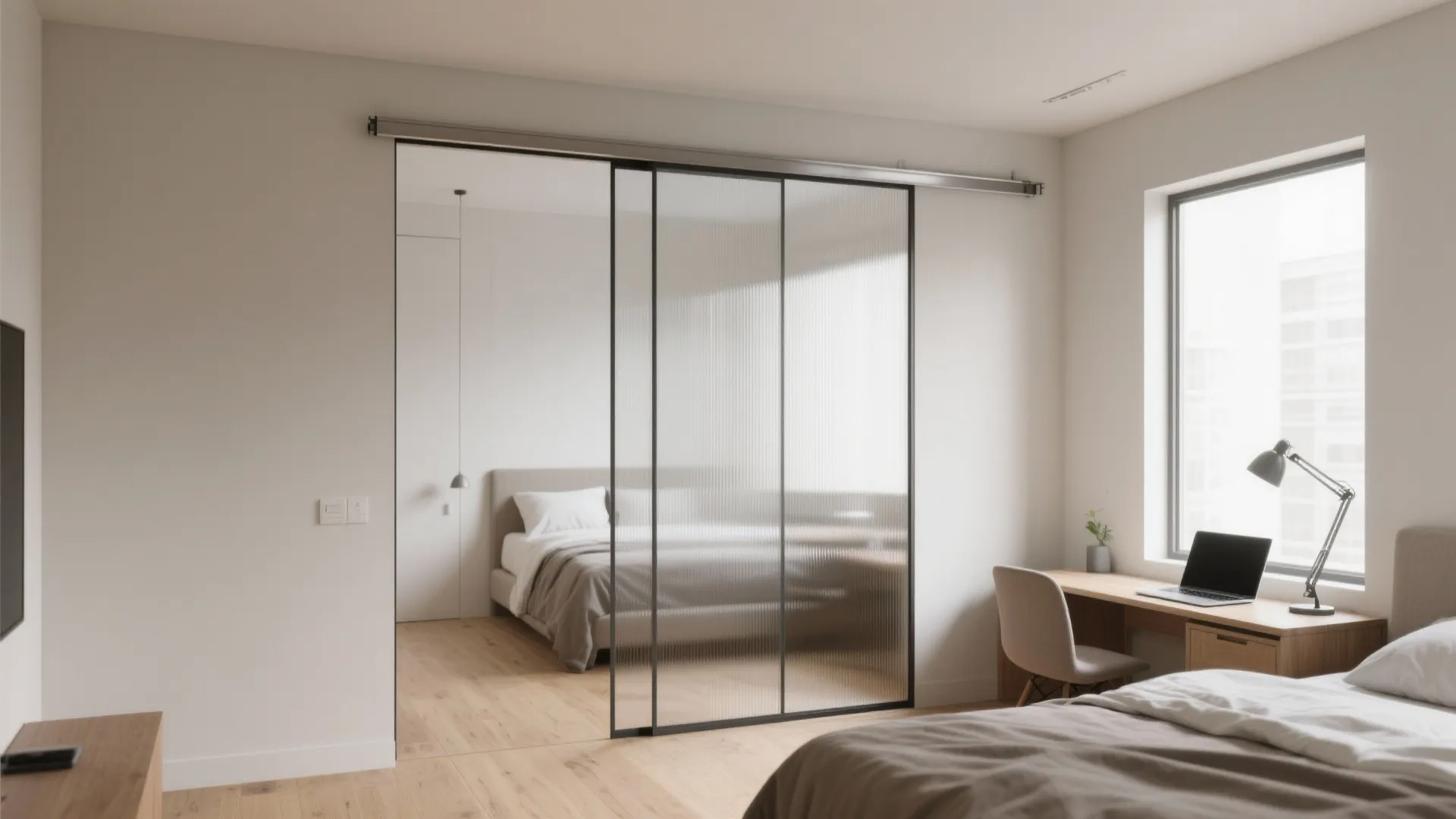 Sliding Glass Divider for Openness