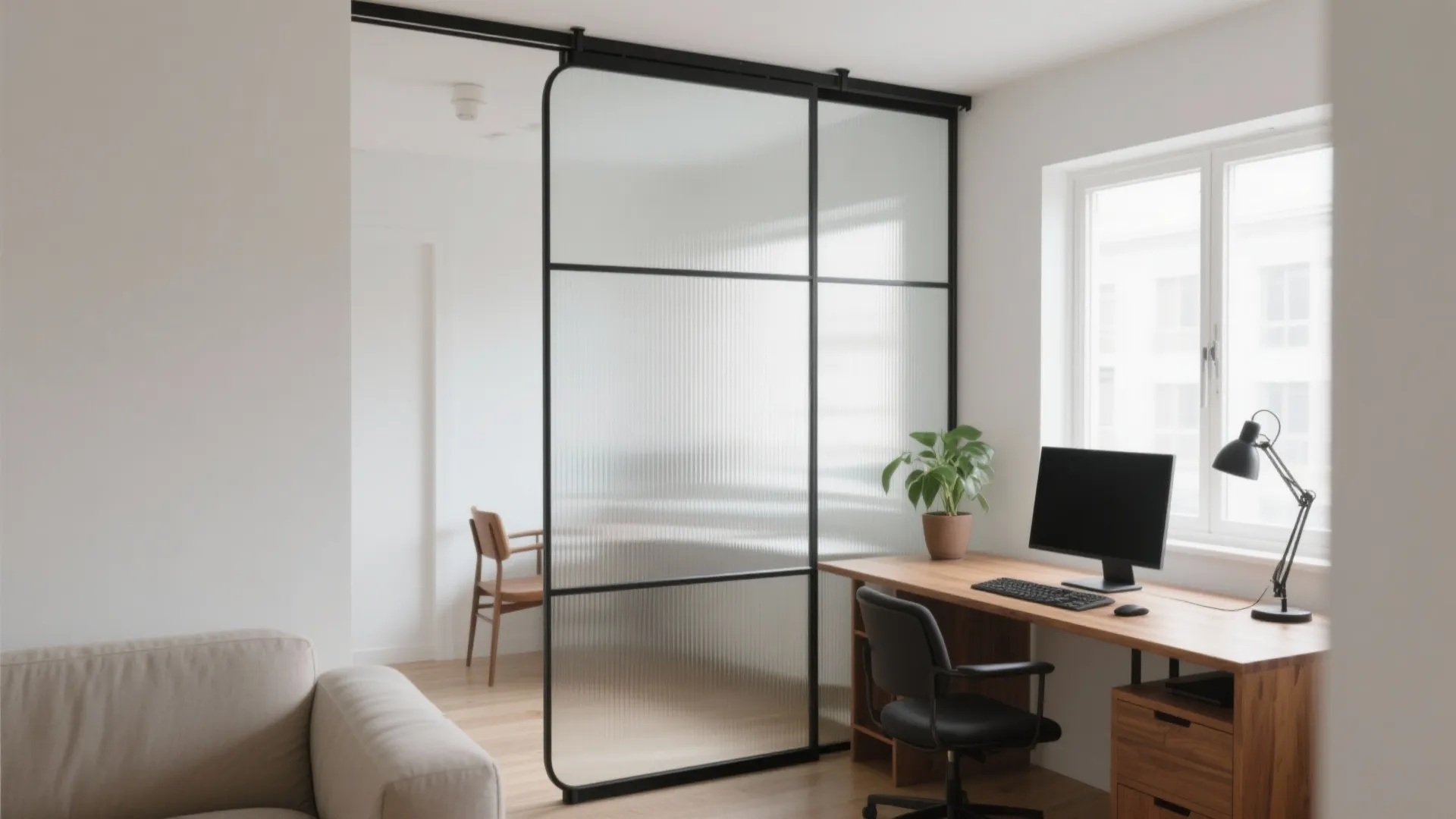 Glass Divider for Visual Openness