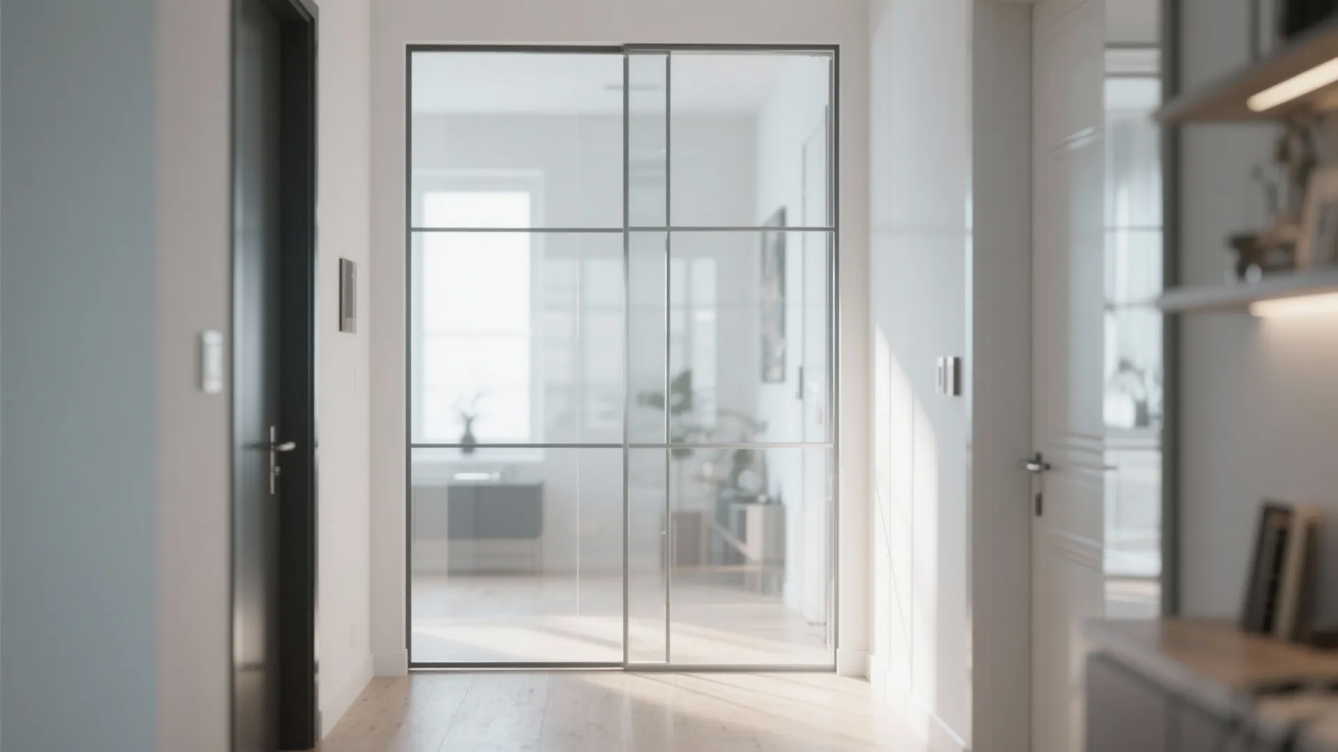 1. Minimalist Glass Divider