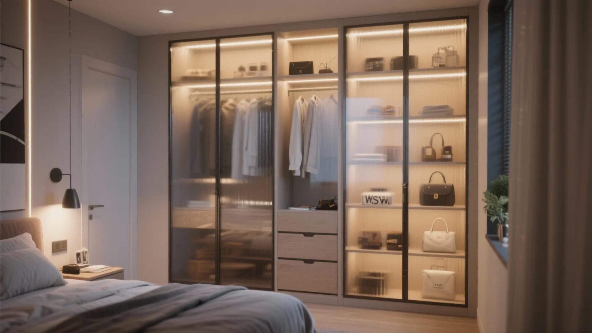 Glass Door Almari for Elegant Display