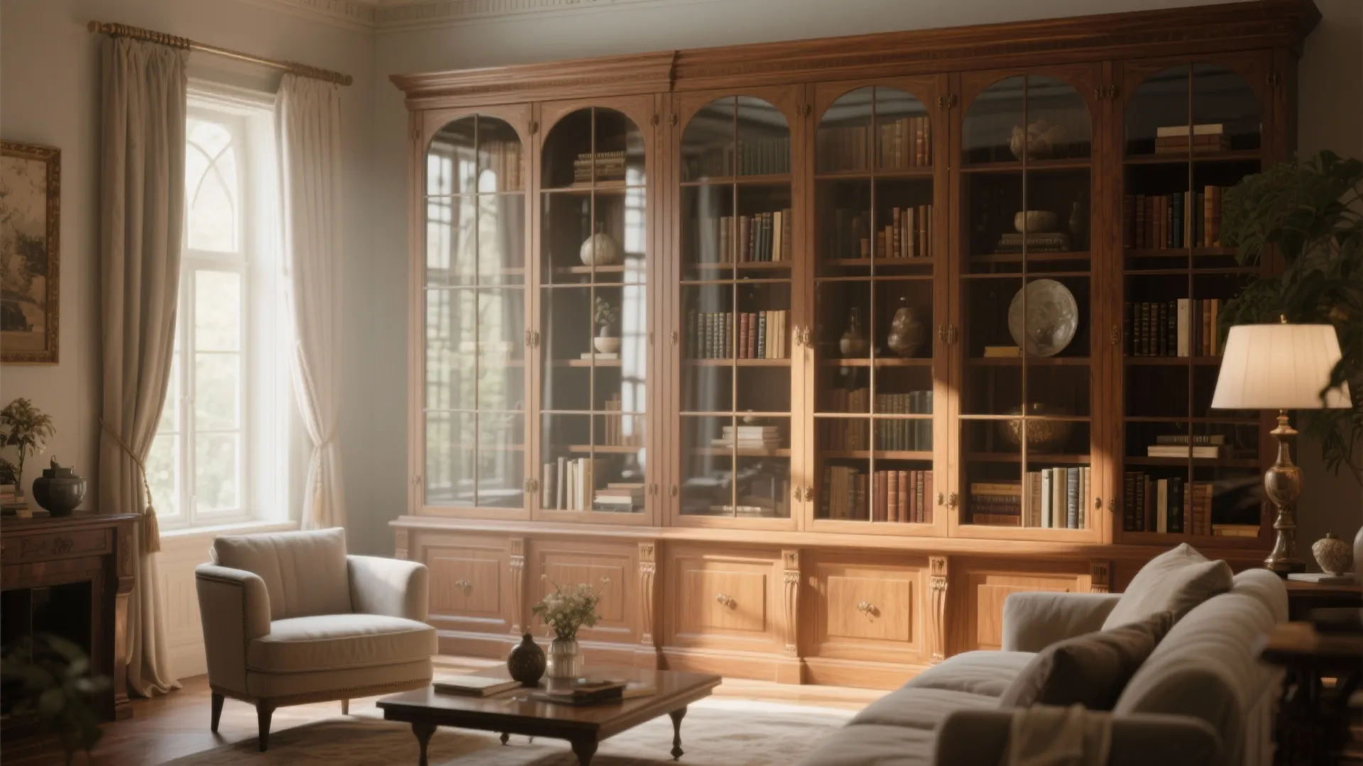 7. Glass Door Cabinets