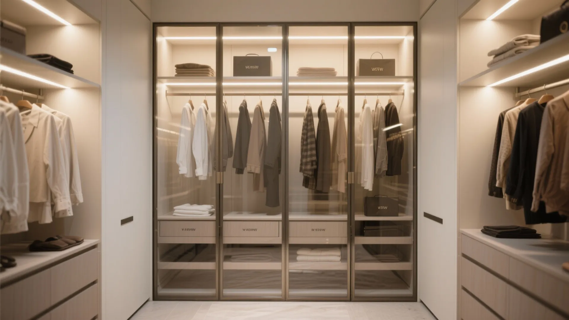 Glass doors showcase