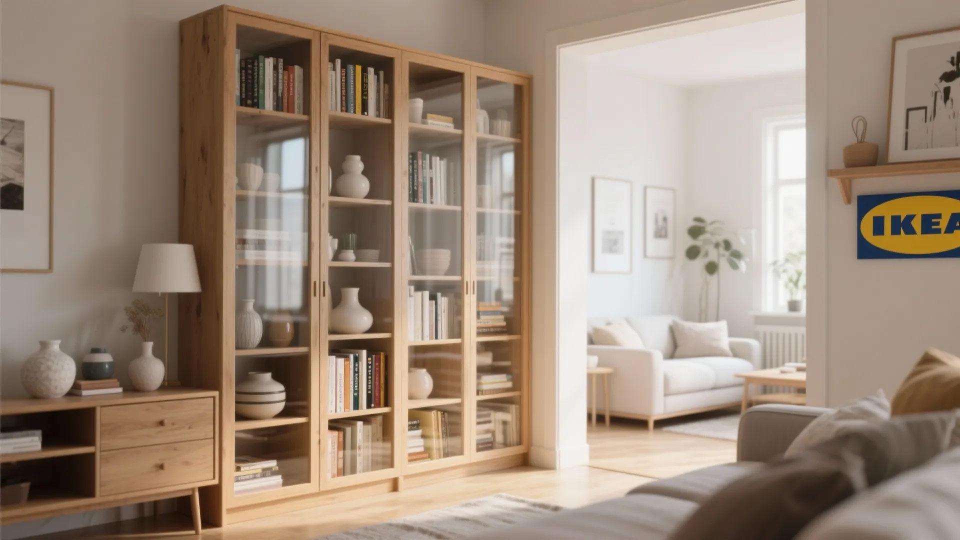 3. Glass Door Cabinets