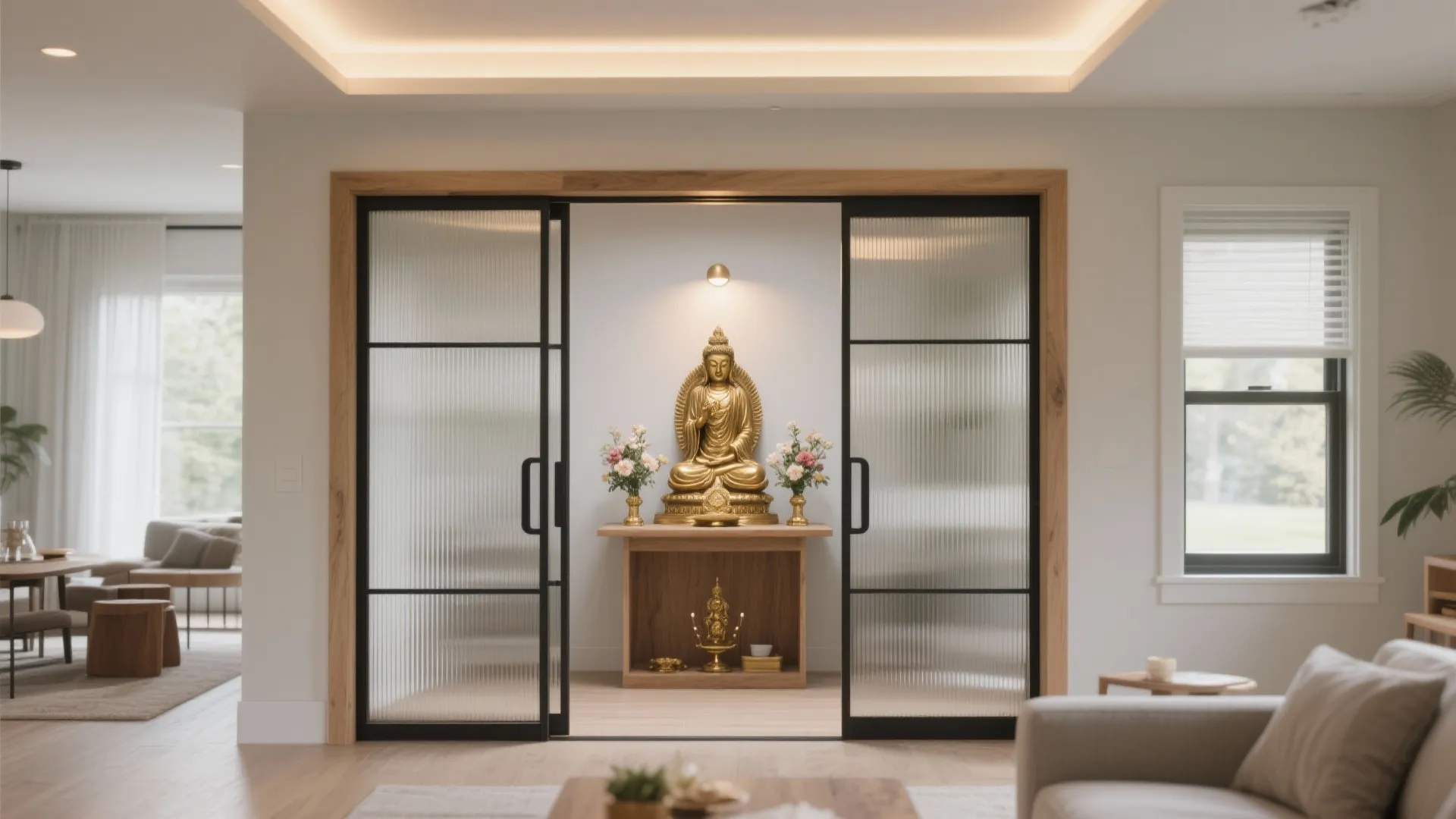 Glass Doors for Light and Respectful Separation