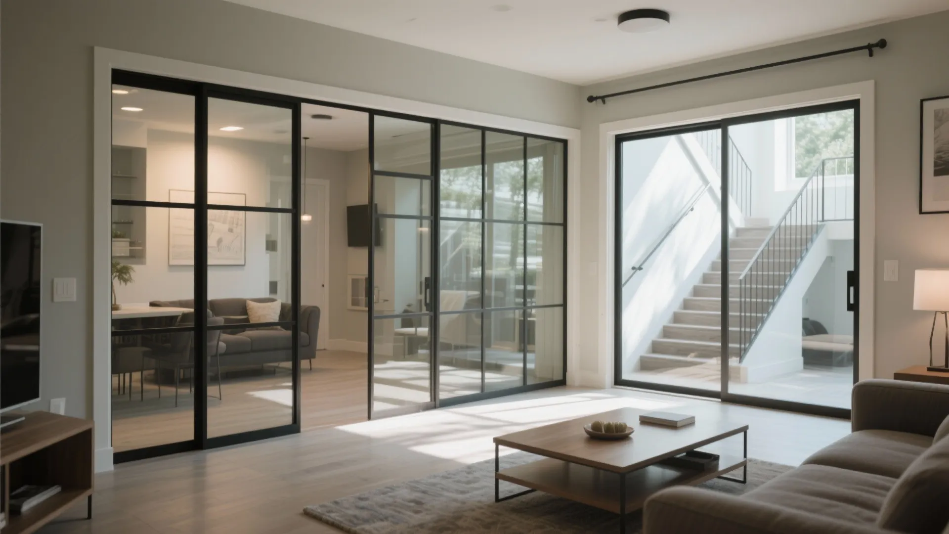 6. Glass Doors for Light Flow