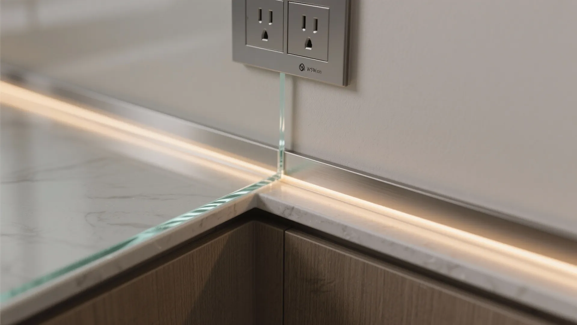 Glass Backsplash for Light and Depth