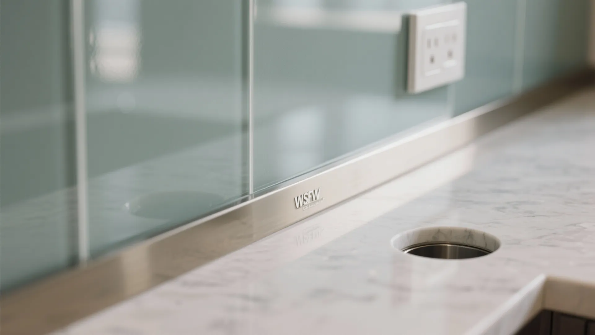 The airy feel of a glass backsplash