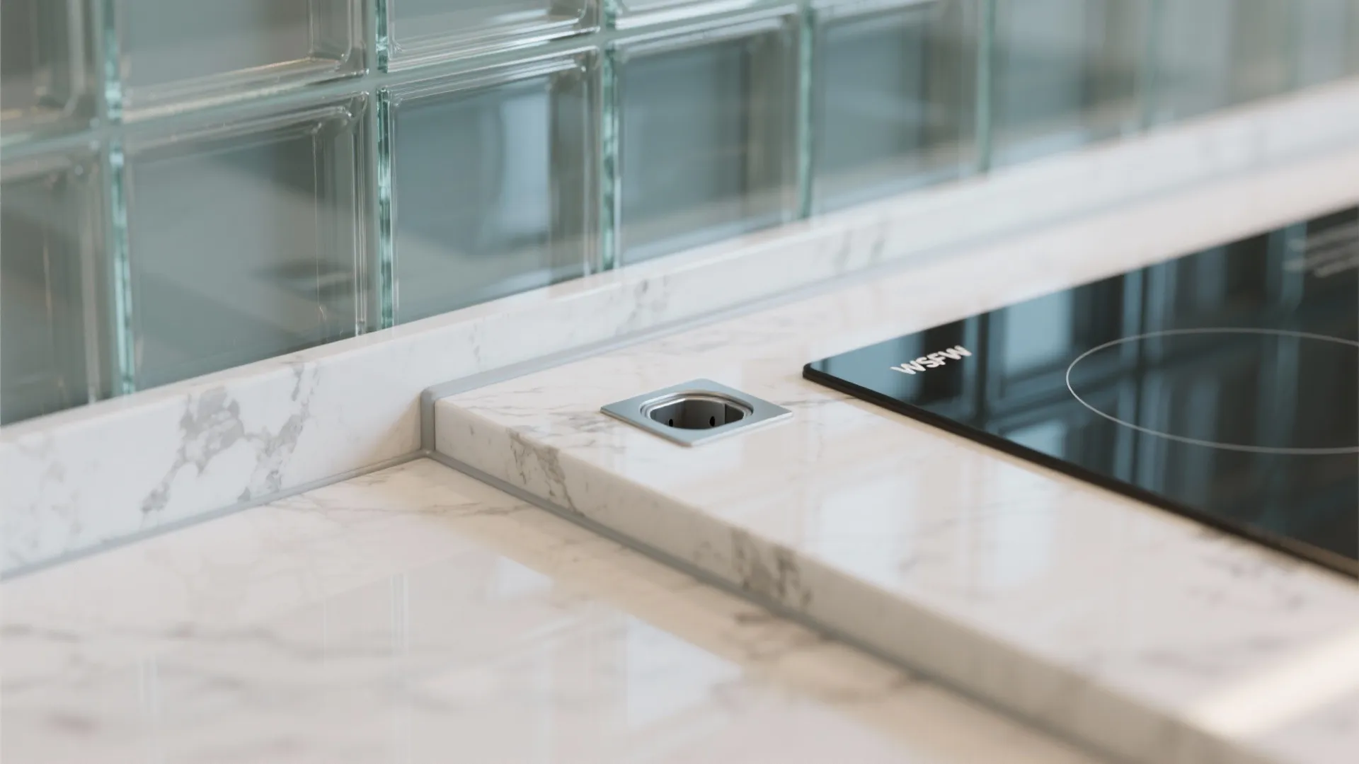 Glass backsplashes for bounce‑back light and easy cleaning