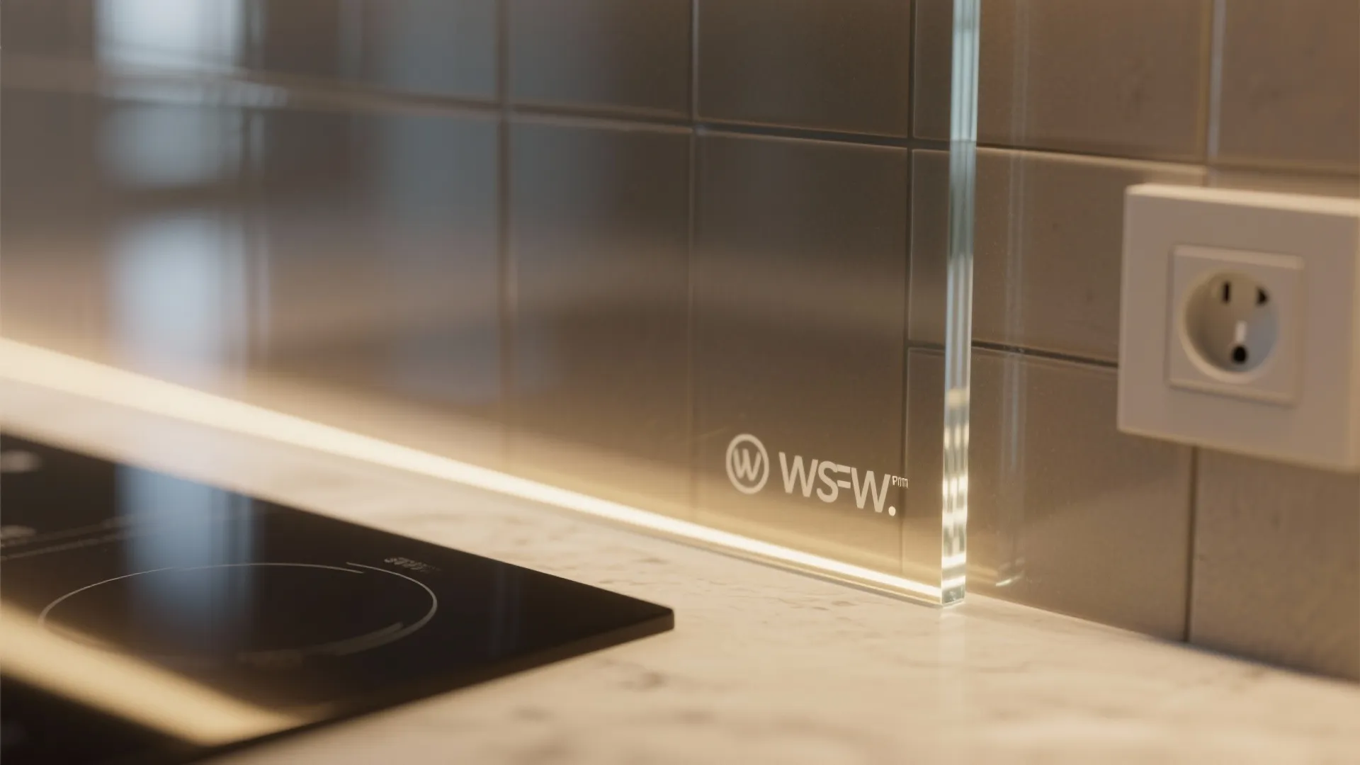 Glass Backsplash for Light and Depth