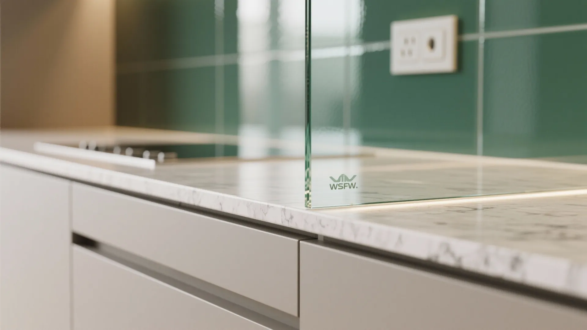 Glass Backsplash for Seamless Light