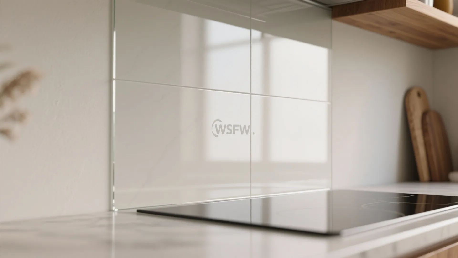 Glass Backsplash for Airy Light