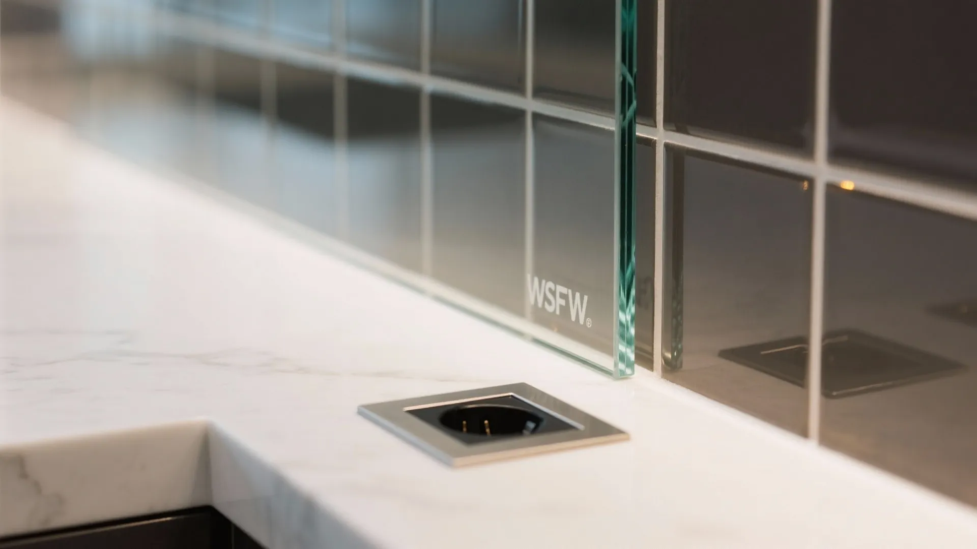 Light-Boosting Glass Backsplash