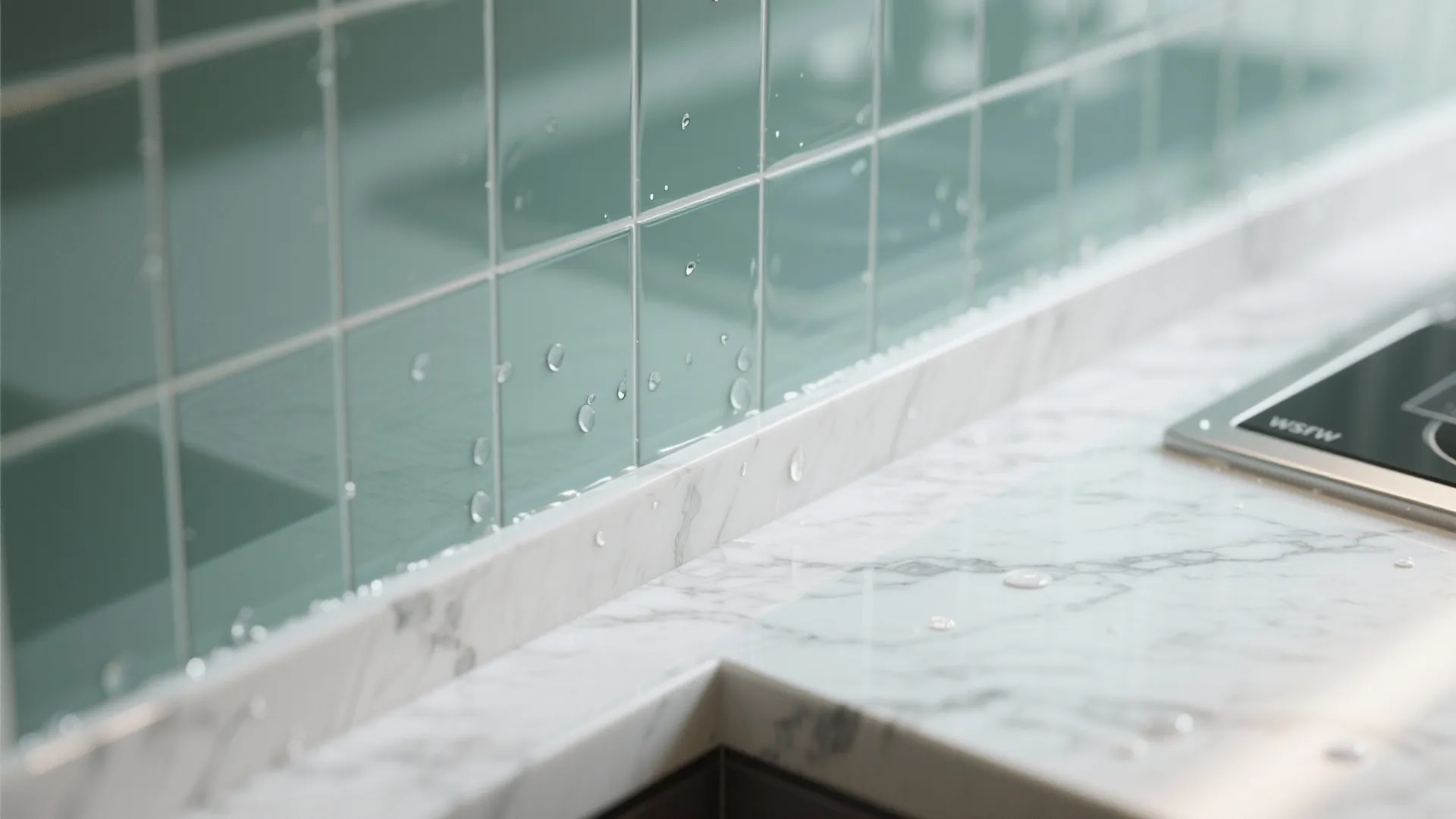 Glass Backsplash for Airy Vibes