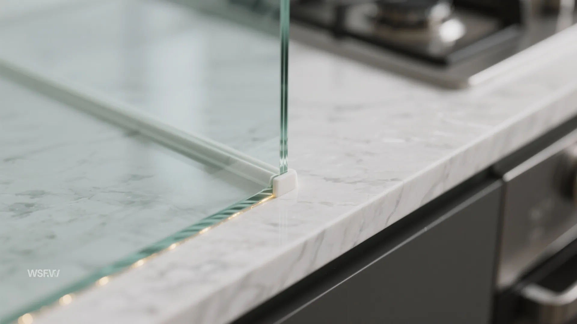 Transparent Touches with Glass Backsplash