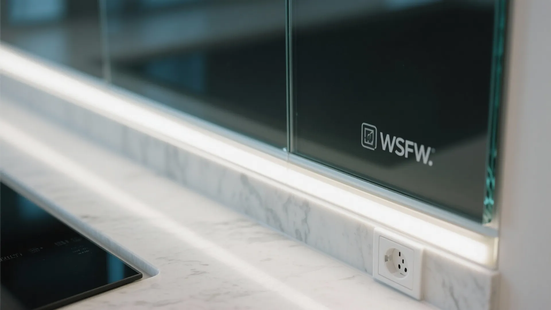 Glass Backsplash for Light and Easy Cleaning