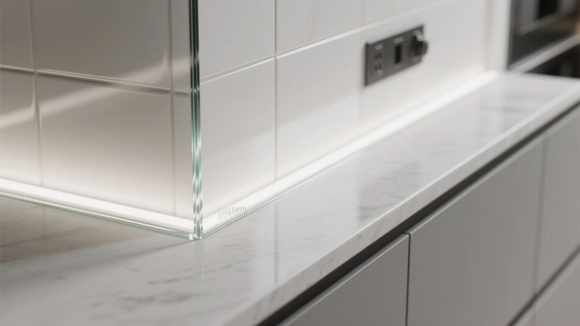 Glass Backsplash for Light and Depth