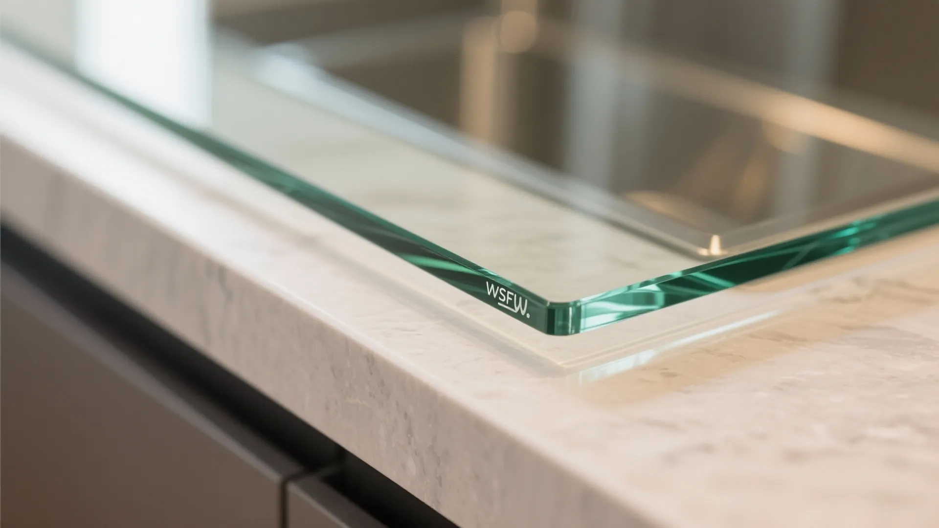 Glass Backsplash for Light and Depth