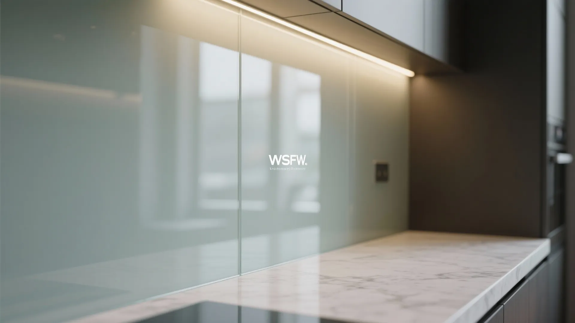 Glass Backsplash for Light and Depth