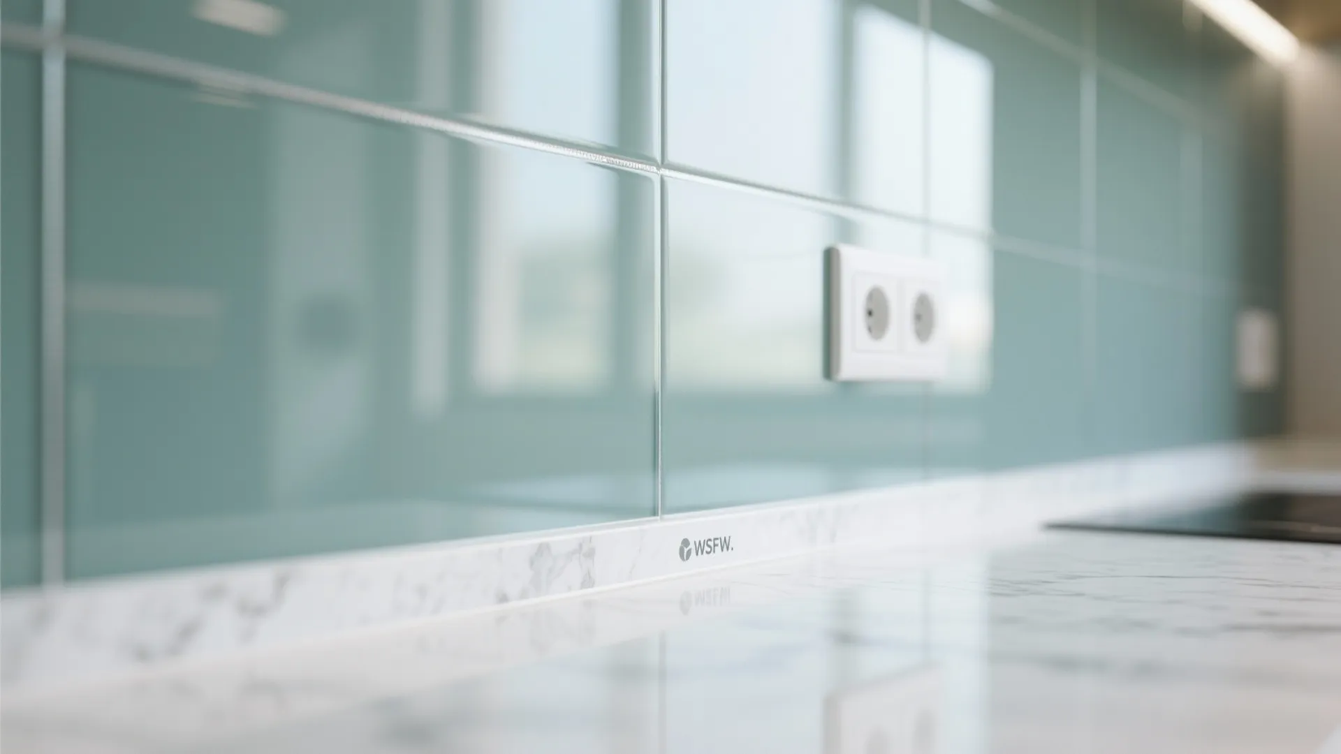 Glass Backsplash for Brightness and Easy Cleaning