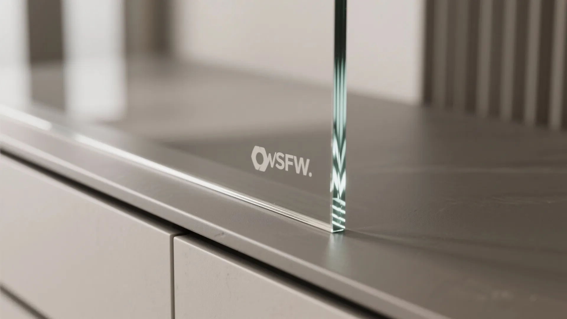 4) Glass-backed unit for a lighter, airier feel