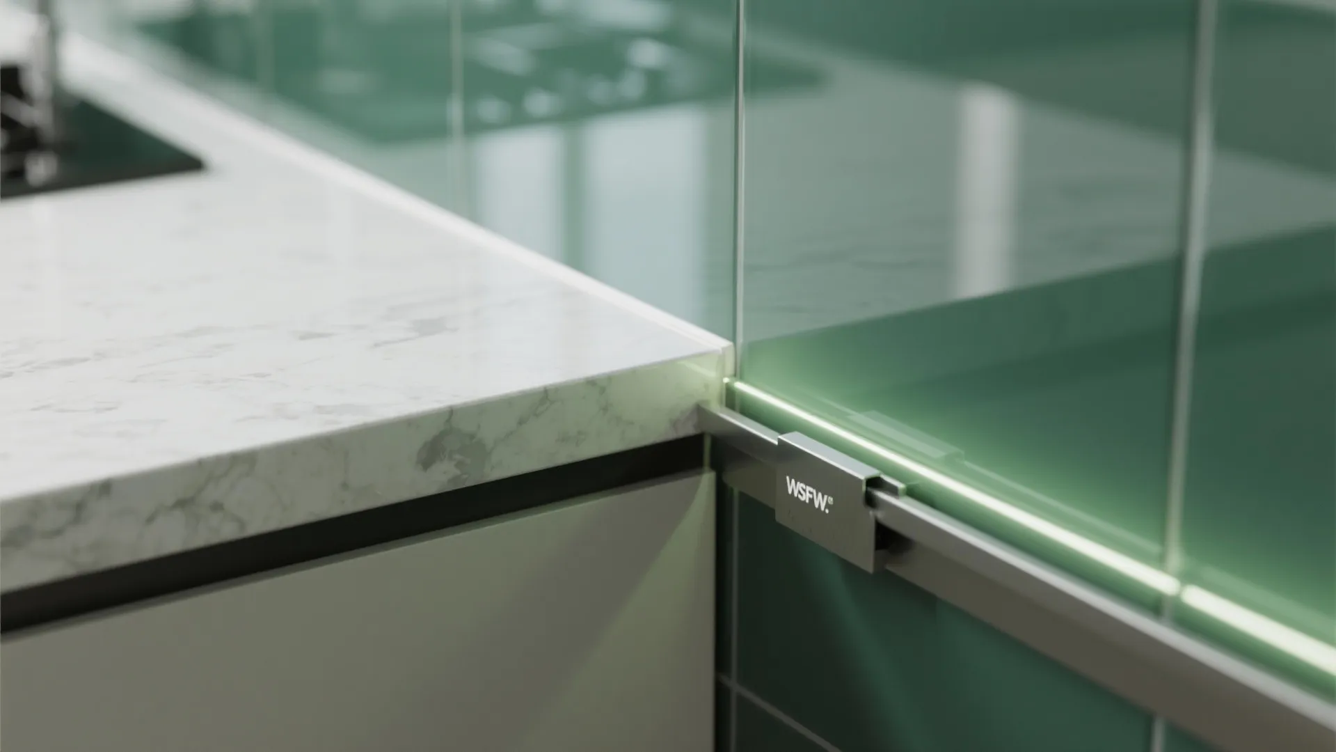 Glass Backsplash for Light and Depth