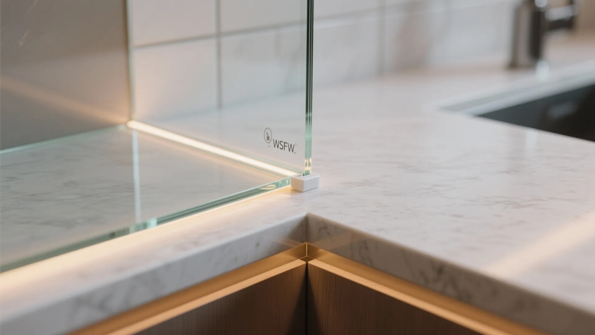 Glass Backsplash to Amplify Light