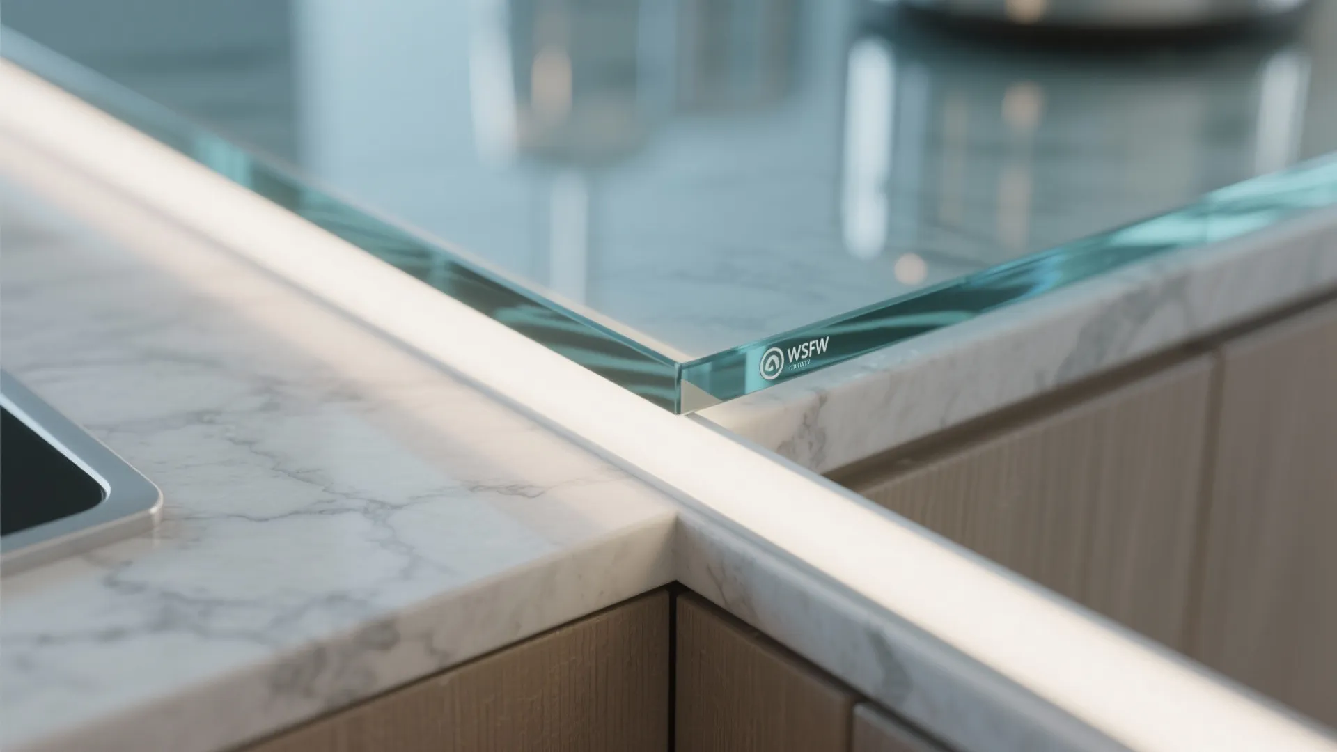 Glass Backsplash for Coastal Light