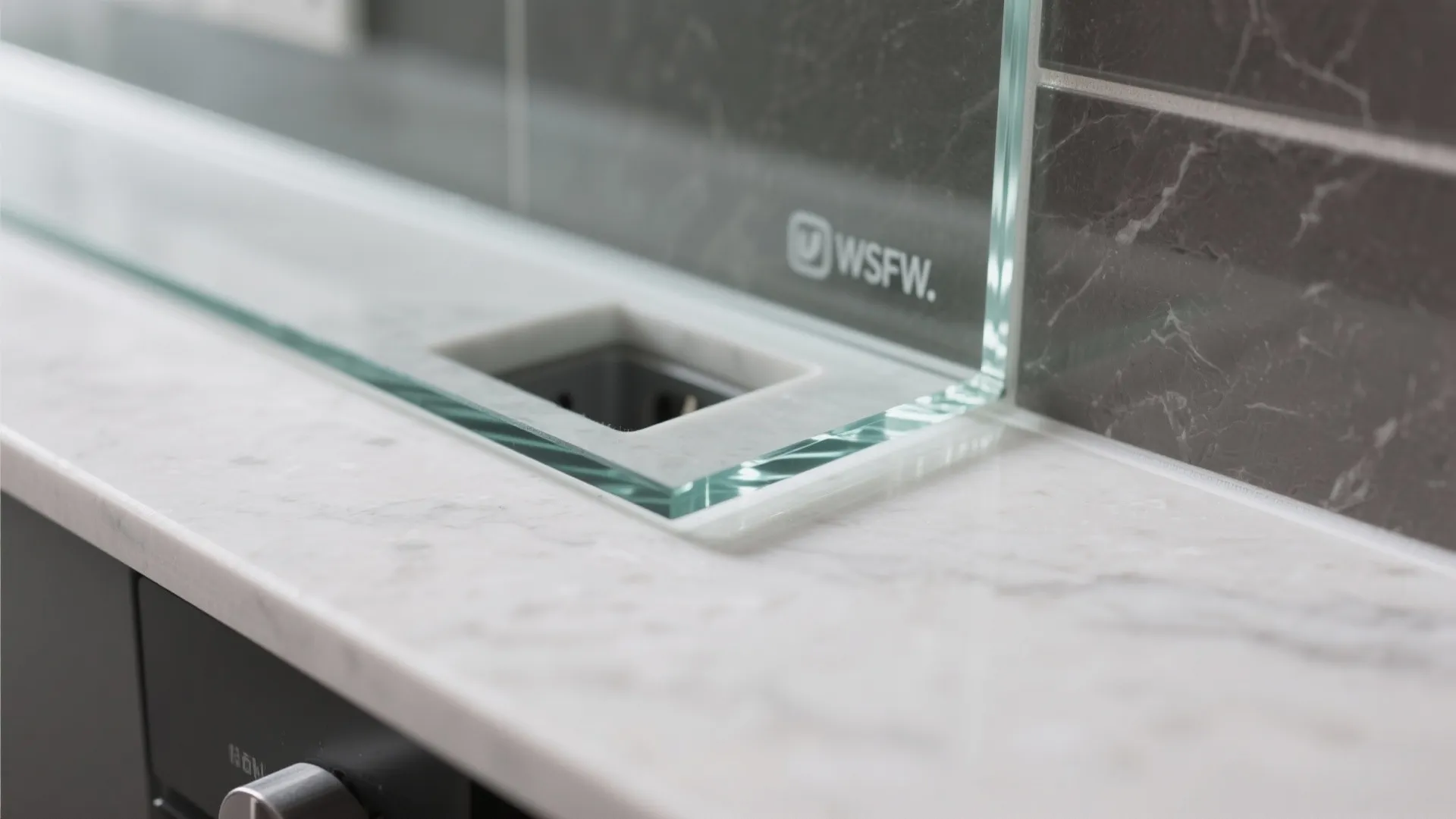 Transparent Glass Backsplash