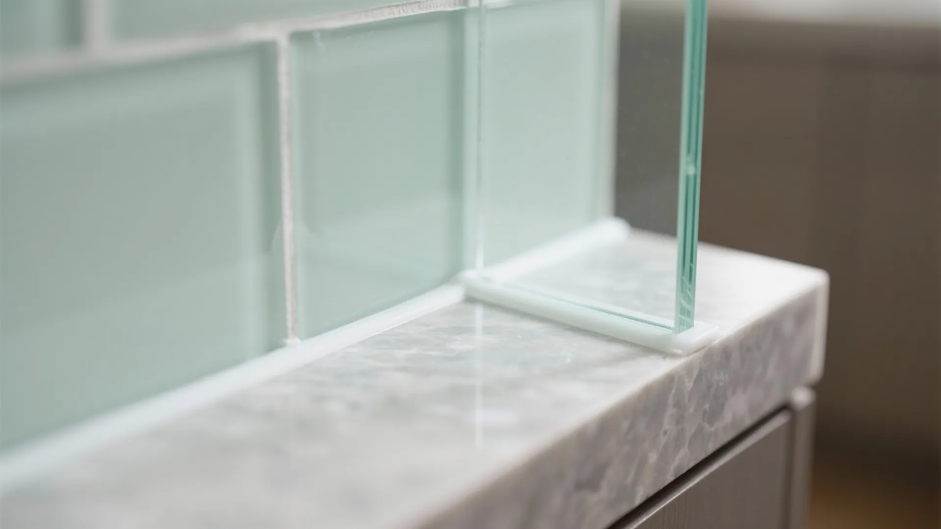 Glass Backsplash for Airiness