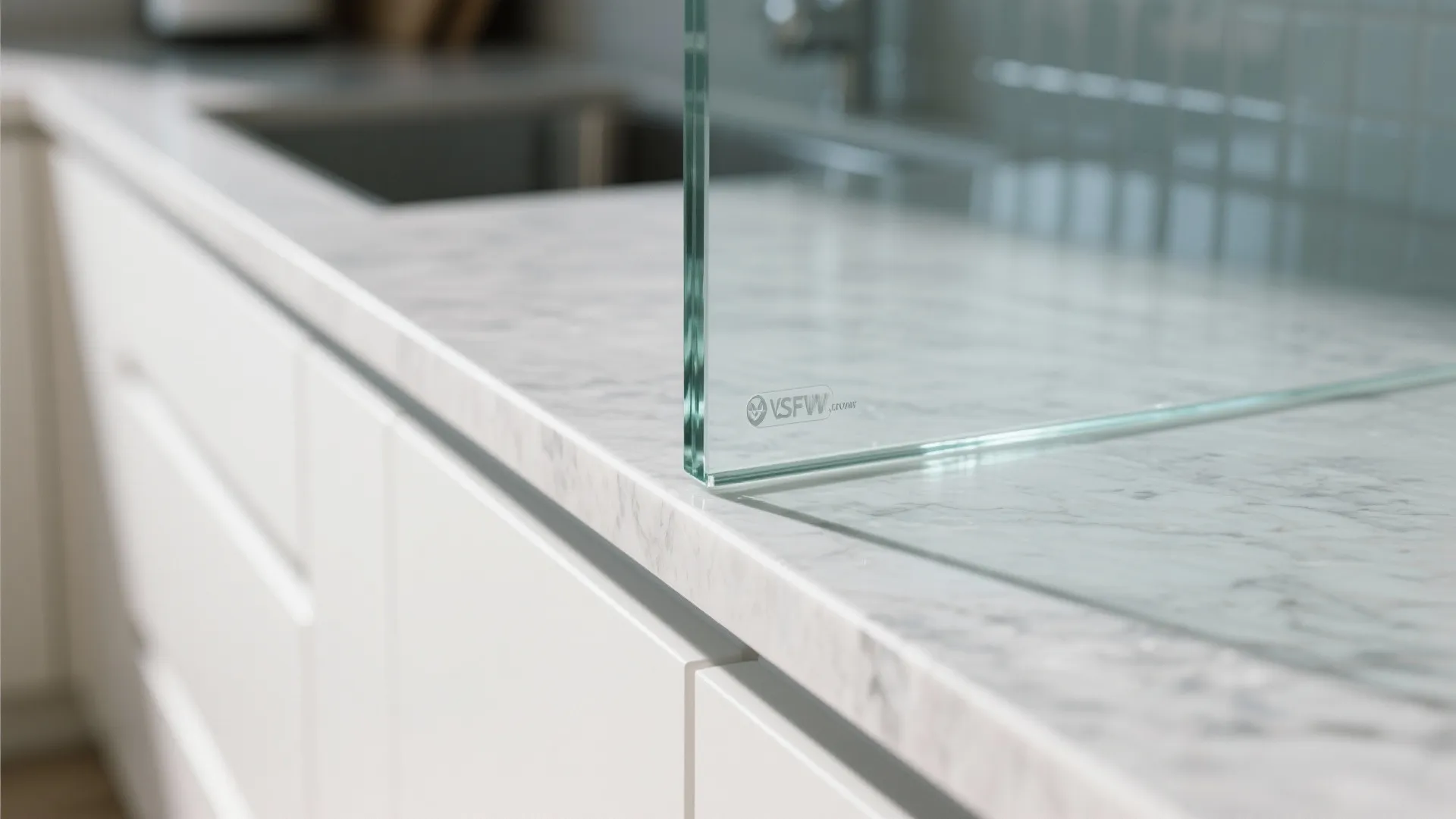 Glass Backsplash for Light and Depth