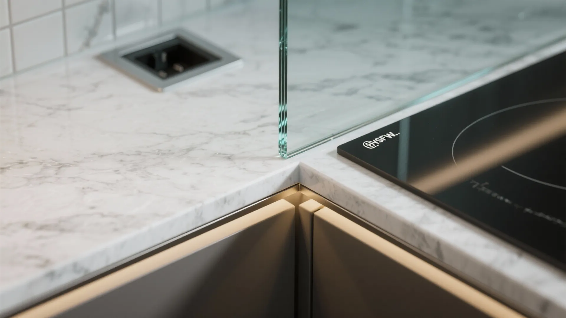 Glass backsplash for a brighter, cleaner cook zone