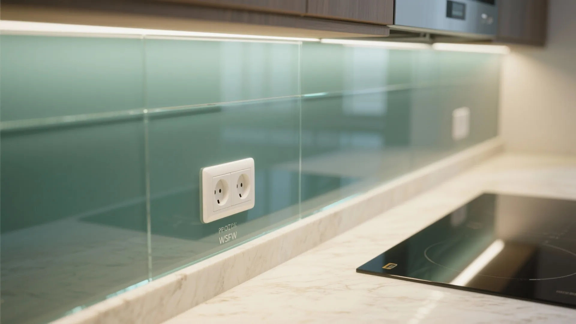 Glass Backsplash for Airy Light and Easy Clean