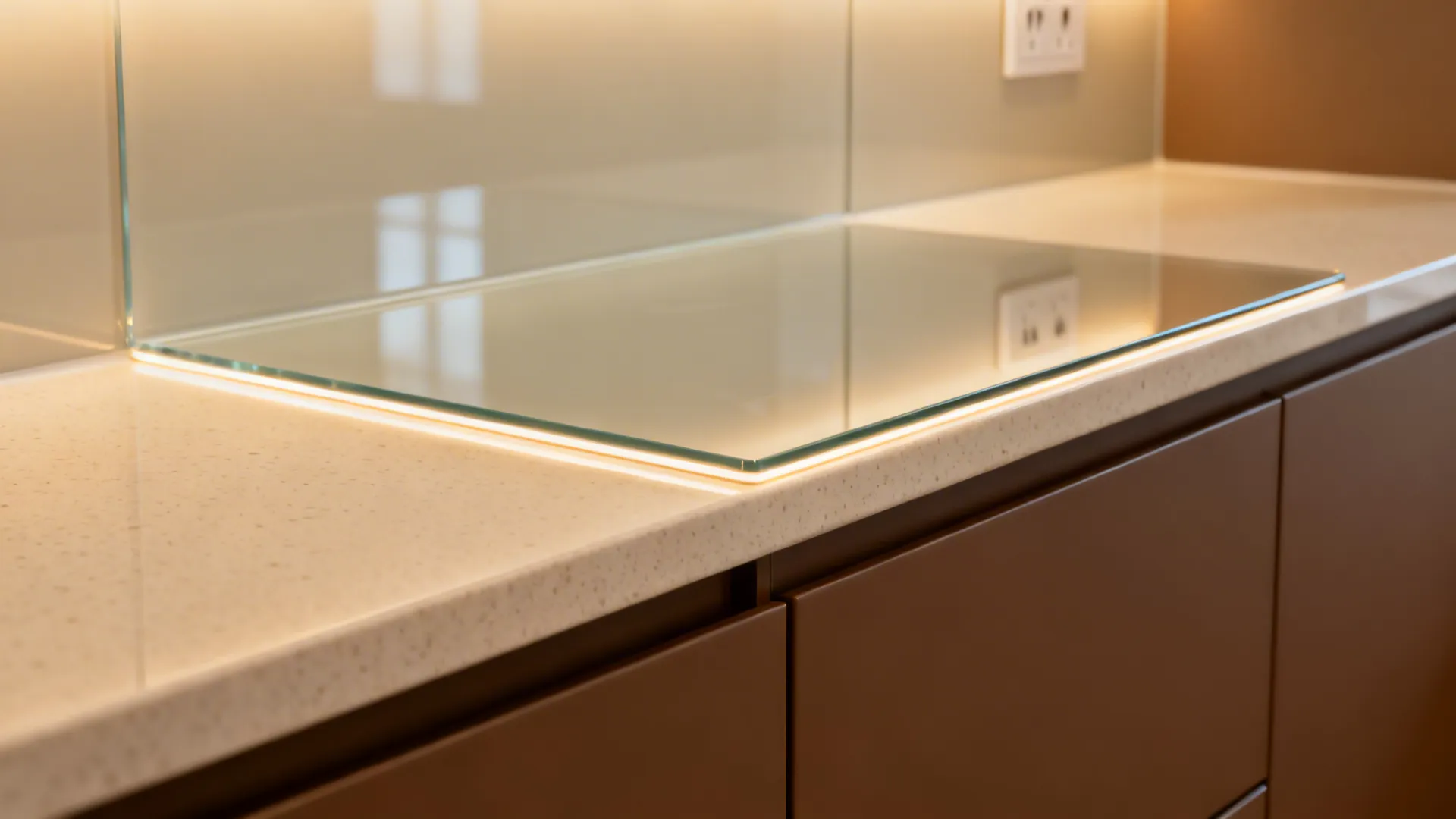 2) Glass Backsplash for a Light, Reflective Run