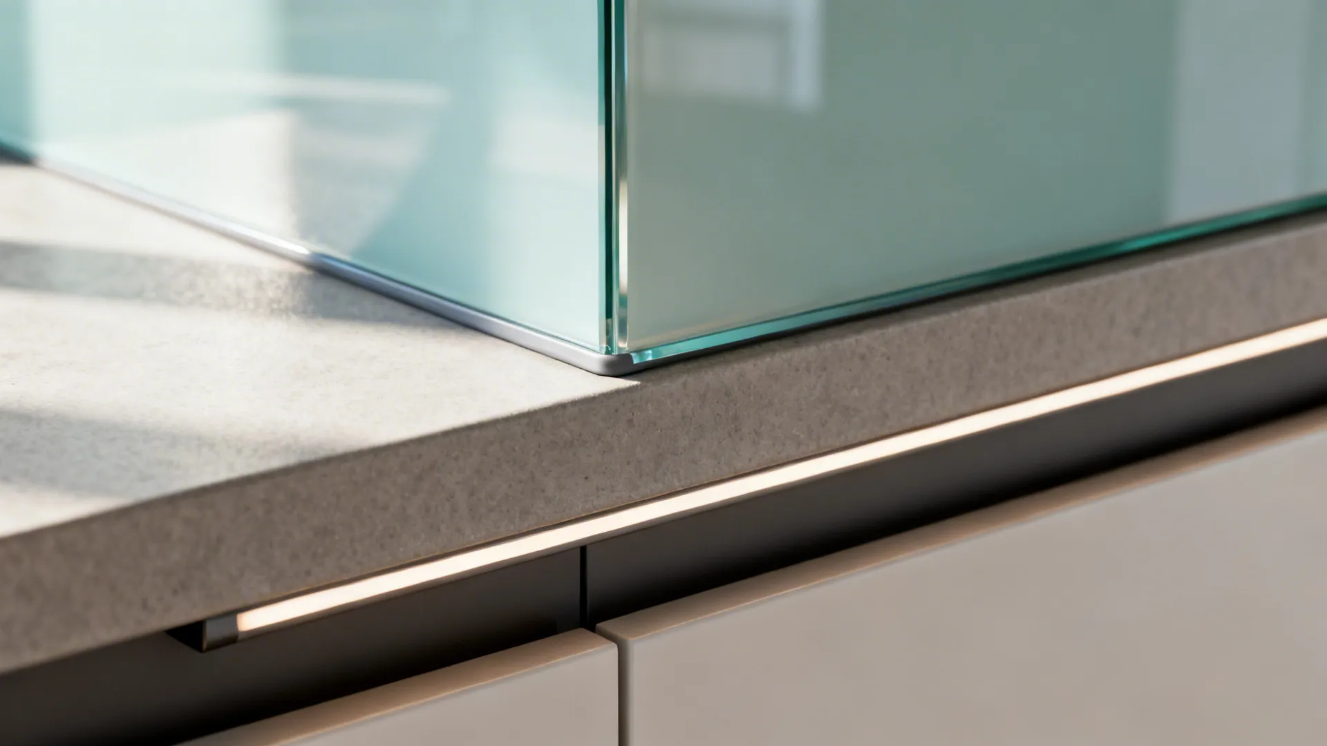 Glass Backsplash for Light and Depth