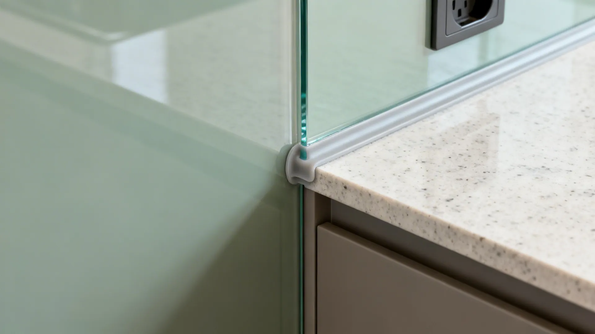 Glass Backsplash for Easy Cleaning and Light