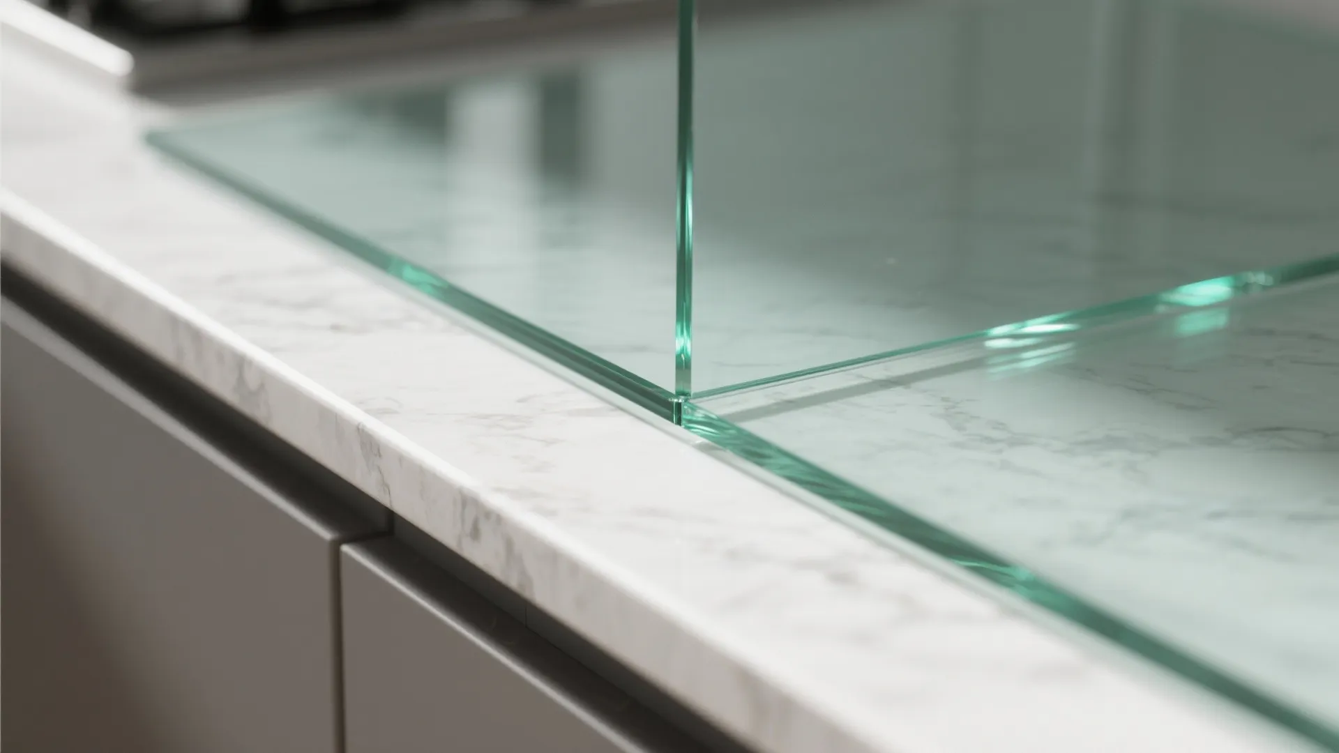 Glass Backsplash for Light and Depth