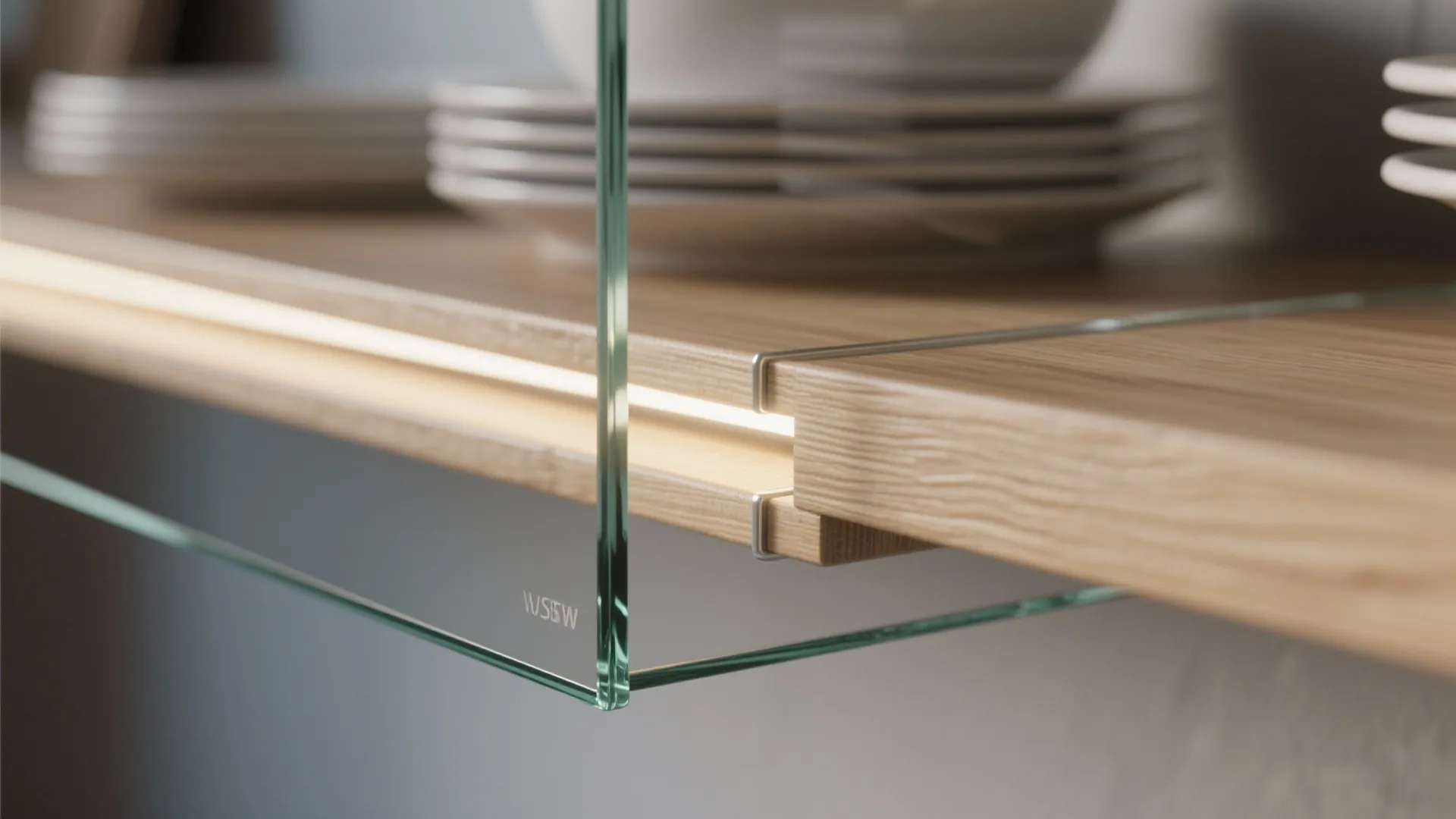 Frameless Glass Fronts with Accent Lighting