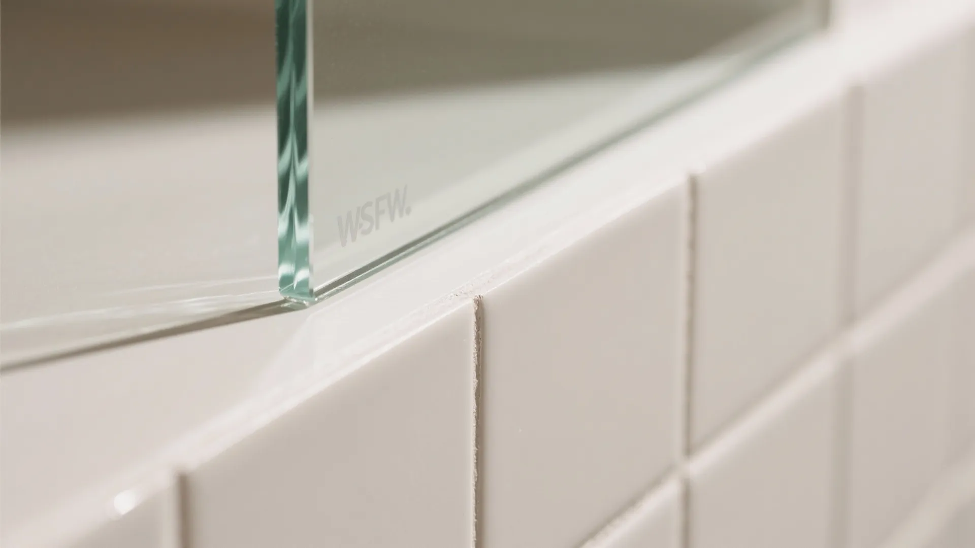 4) Satin glass backsplash panels for a cleaner mirror wall