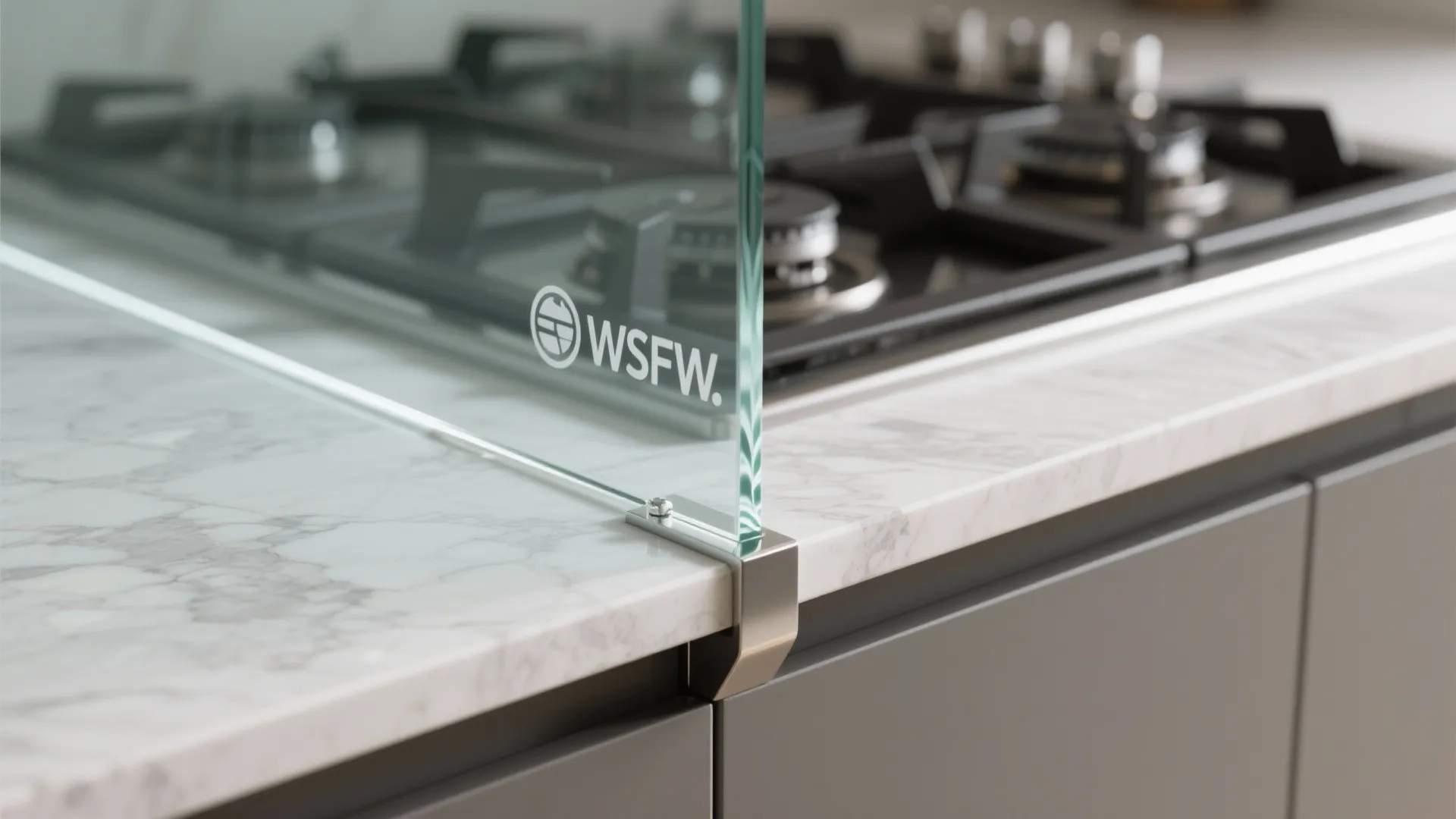 Glass Backsplash for Light and Depth