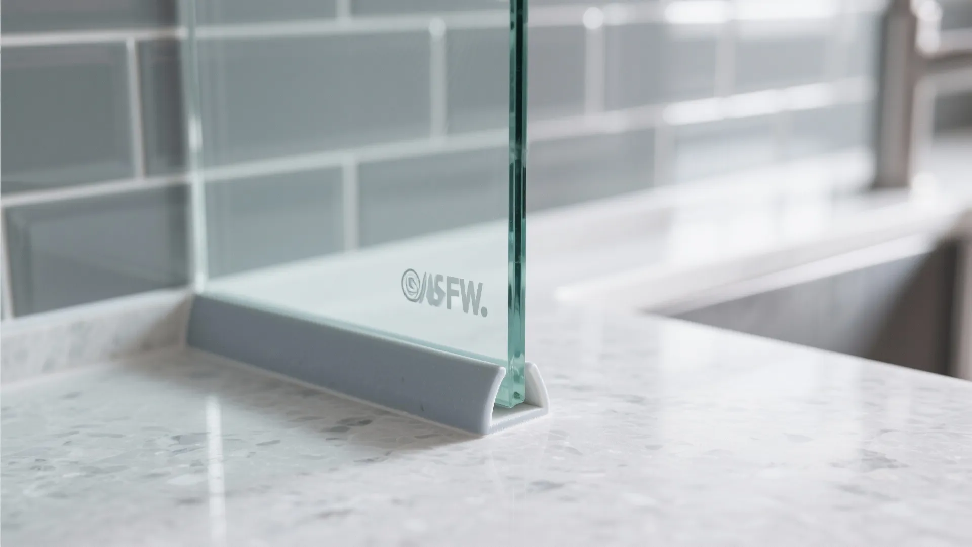 Glass Backsplash for Light and Depth