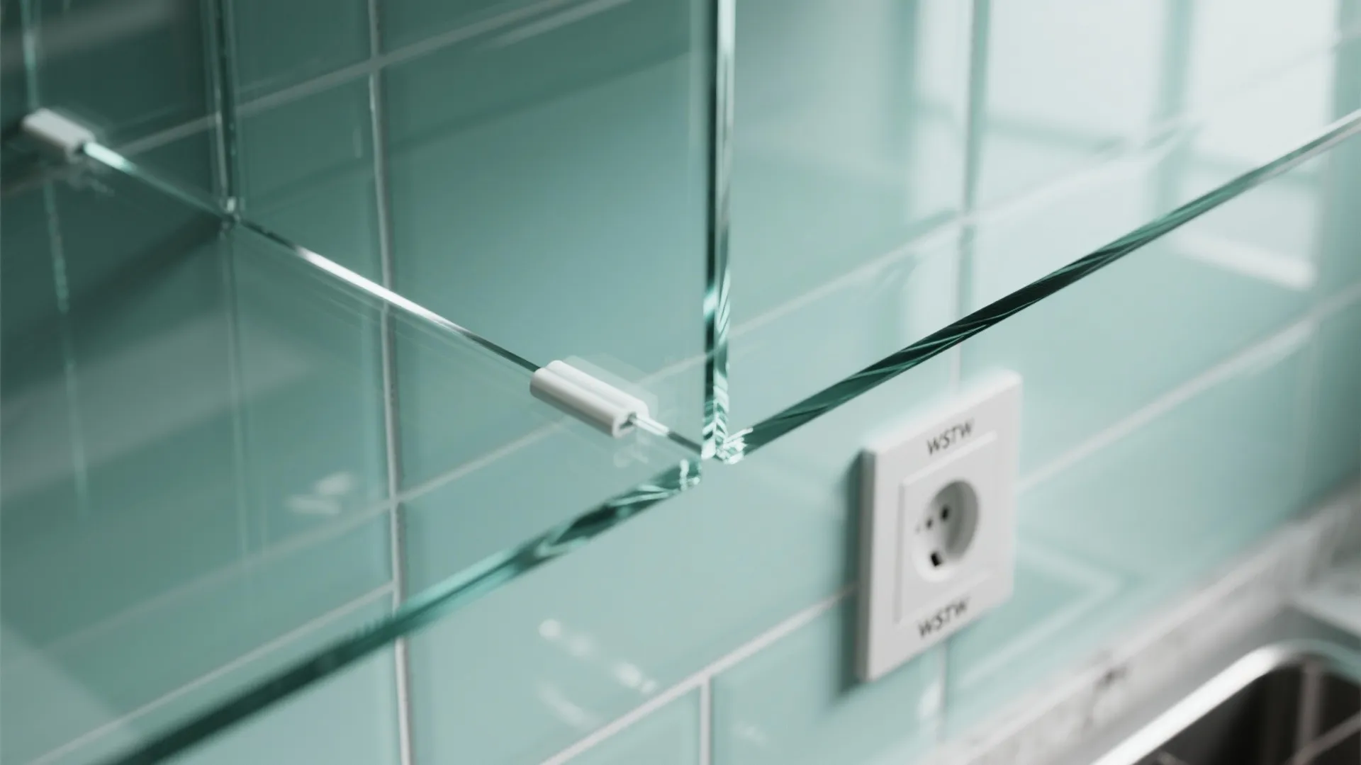 The airy magic of a glass backsplash